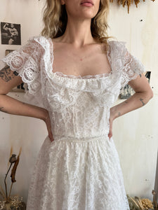 1980s Lace Dress