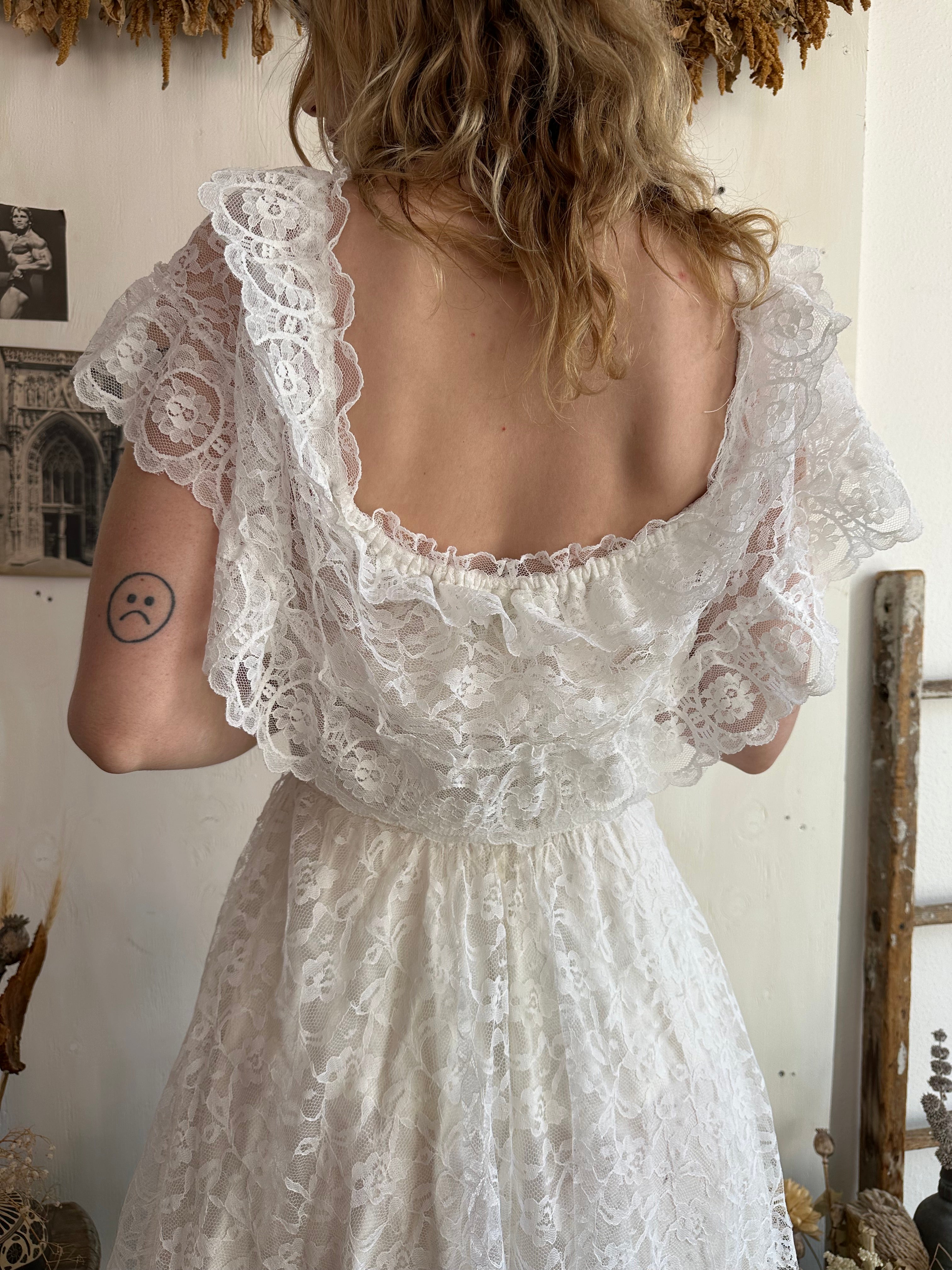 1980s Lace Dress