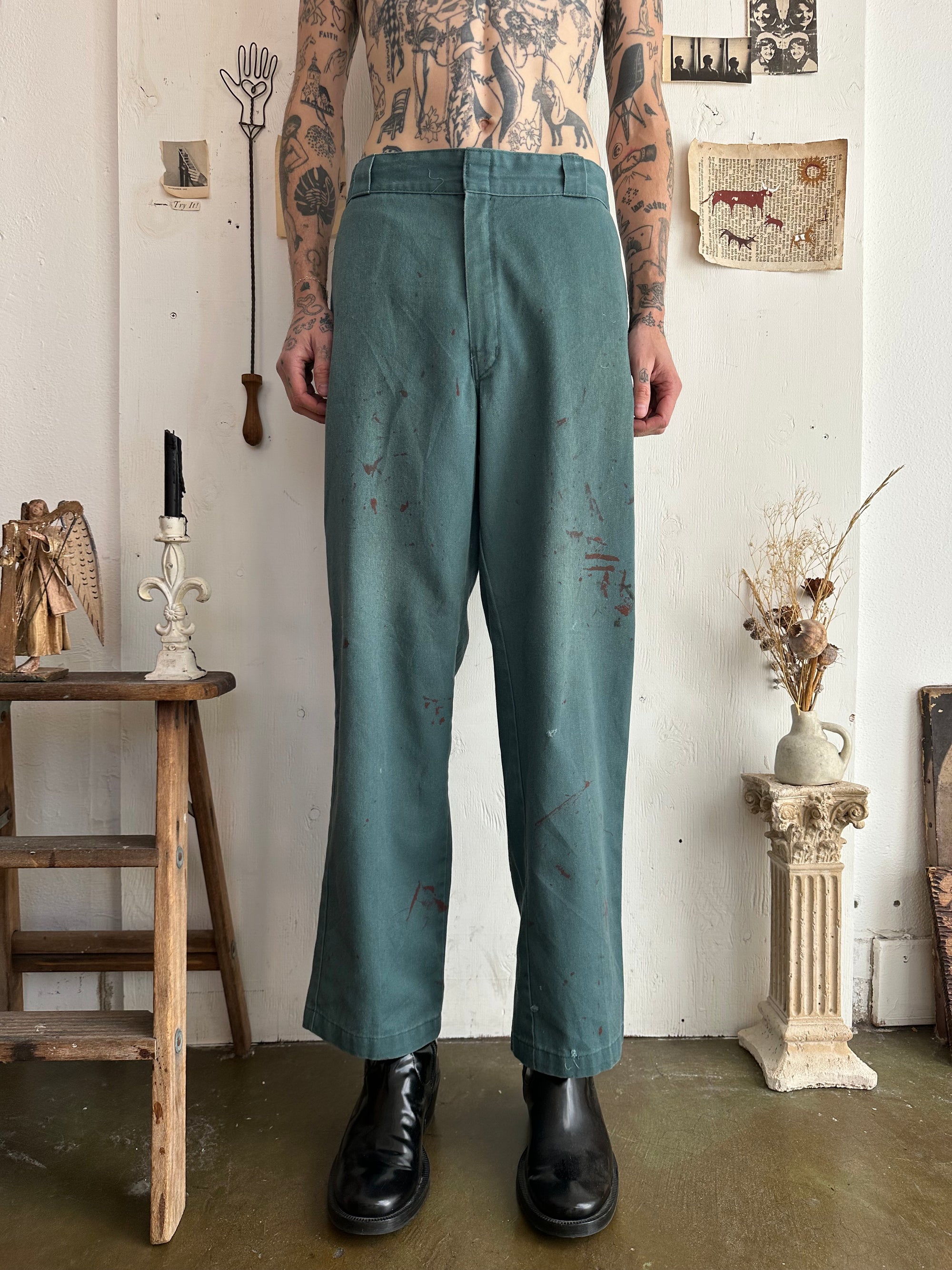 1980s Thrashed Dickies W/ Paint Splatter