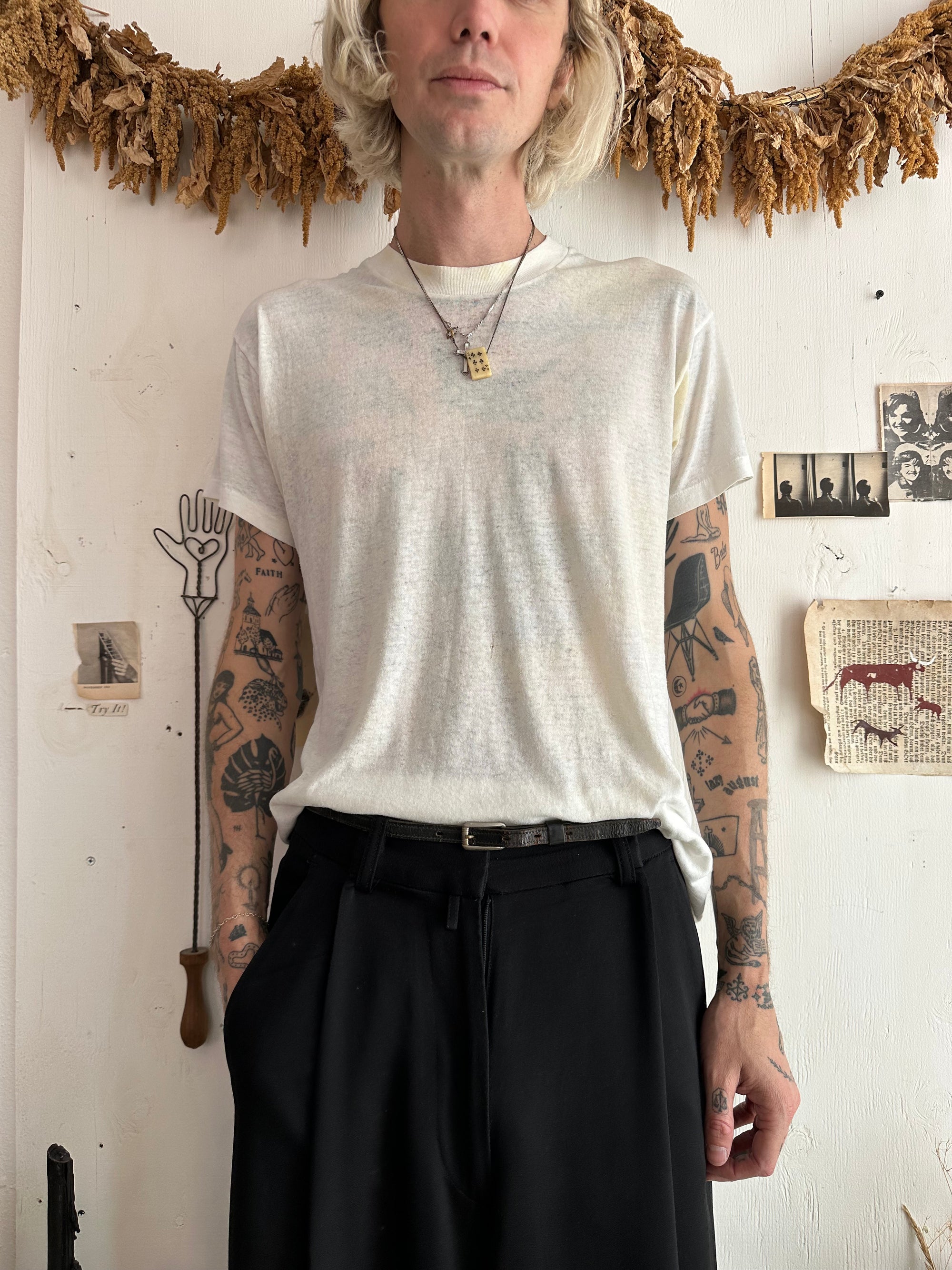 1980s Paper Thin White Blank