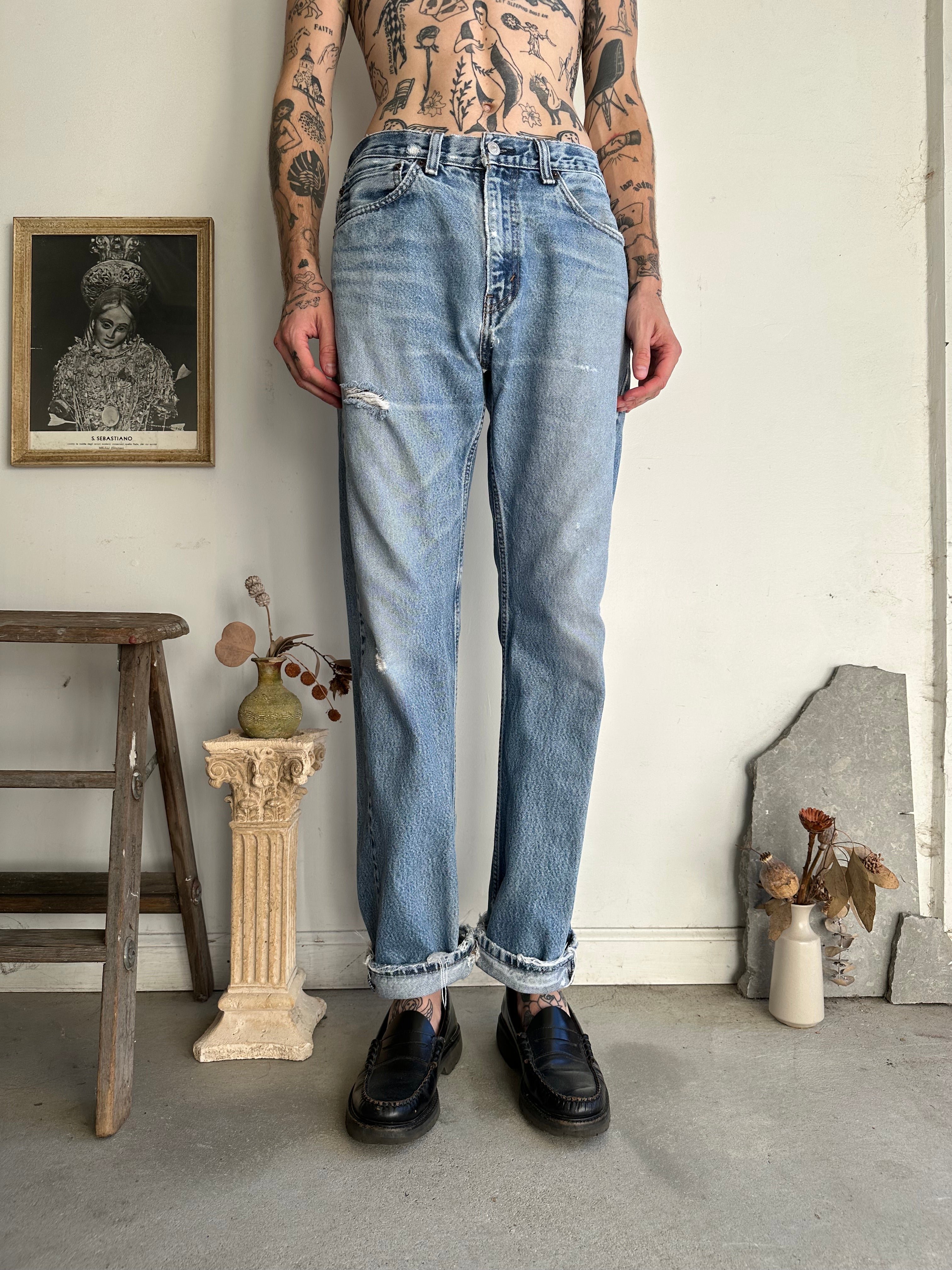 1990s Well-Worn Levi's 505s (35 x 32)