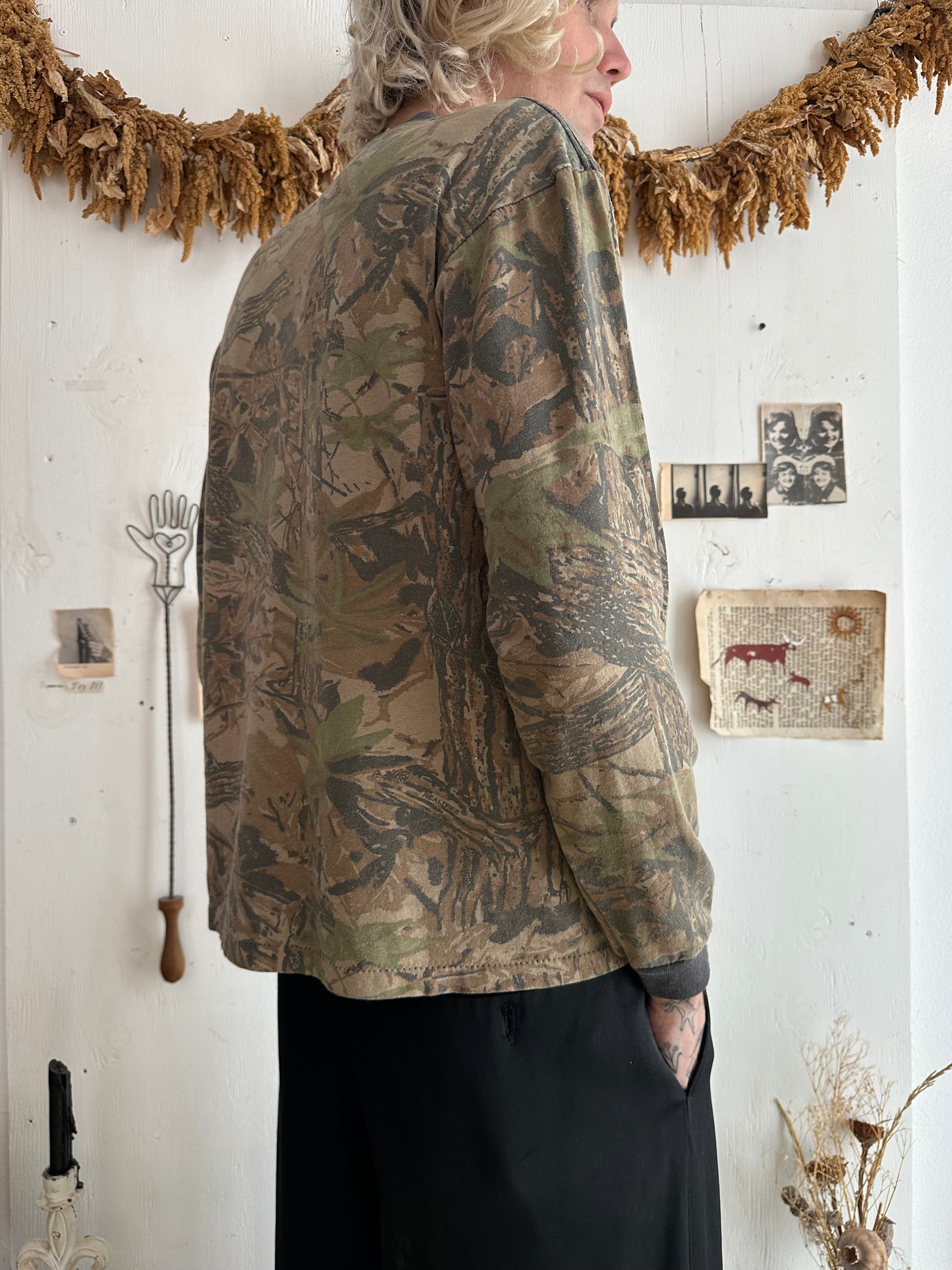 1980s Paper Thin Boxy Real Tree Long Sleeve