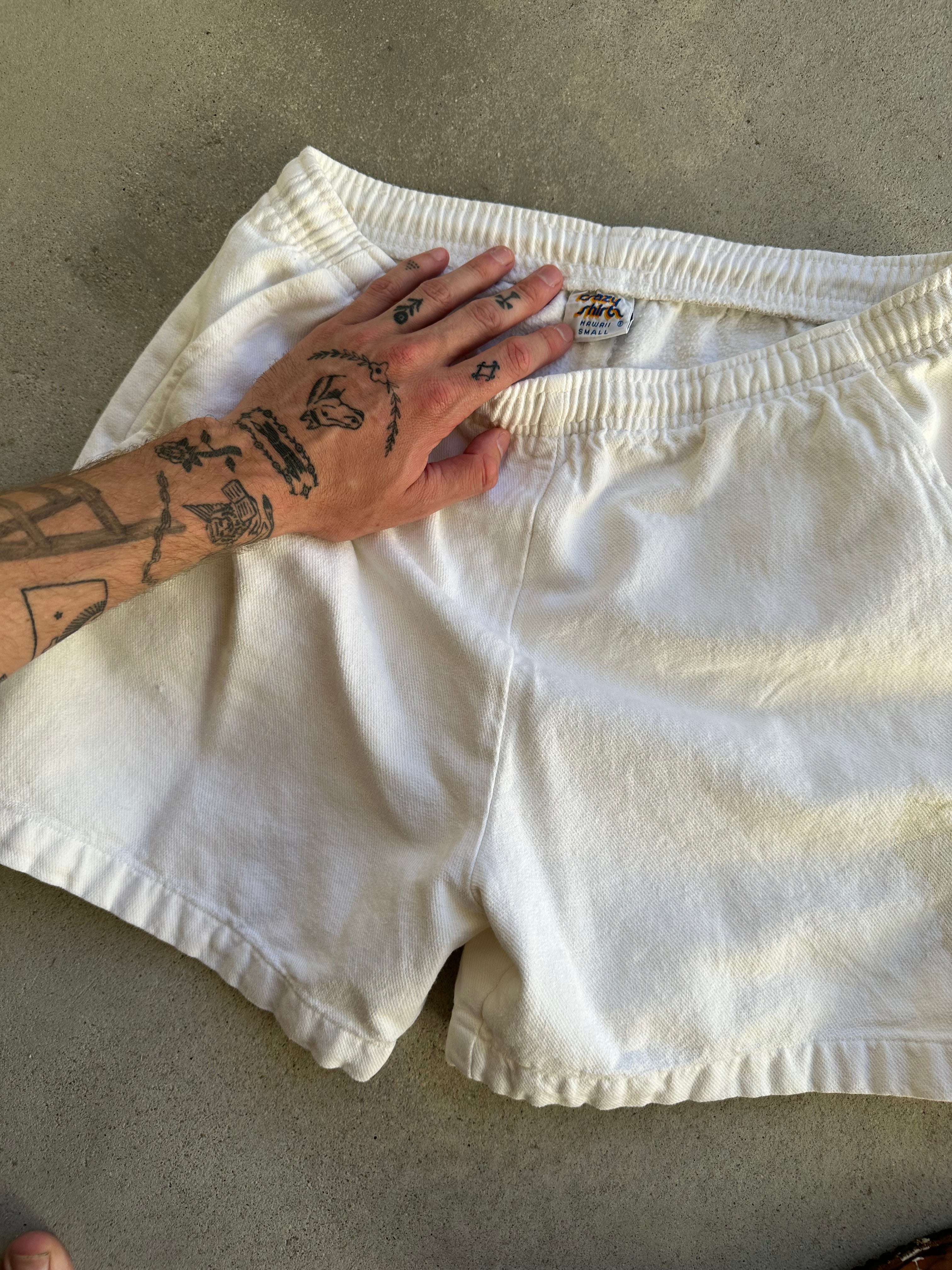 1970s White Drawstring Shorts (29)