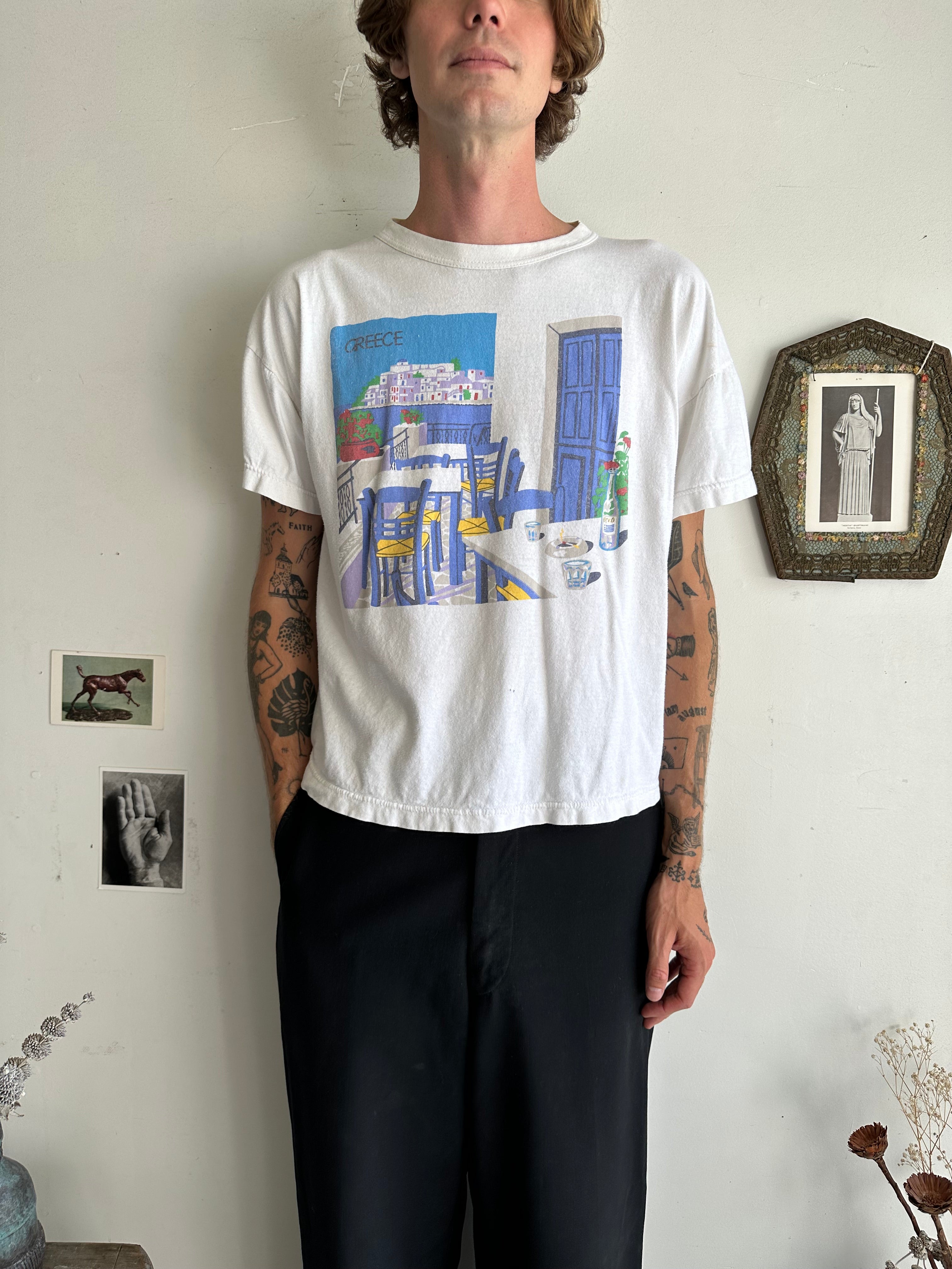 1980s Faded Greece T-Shirt (Boxy S/M)