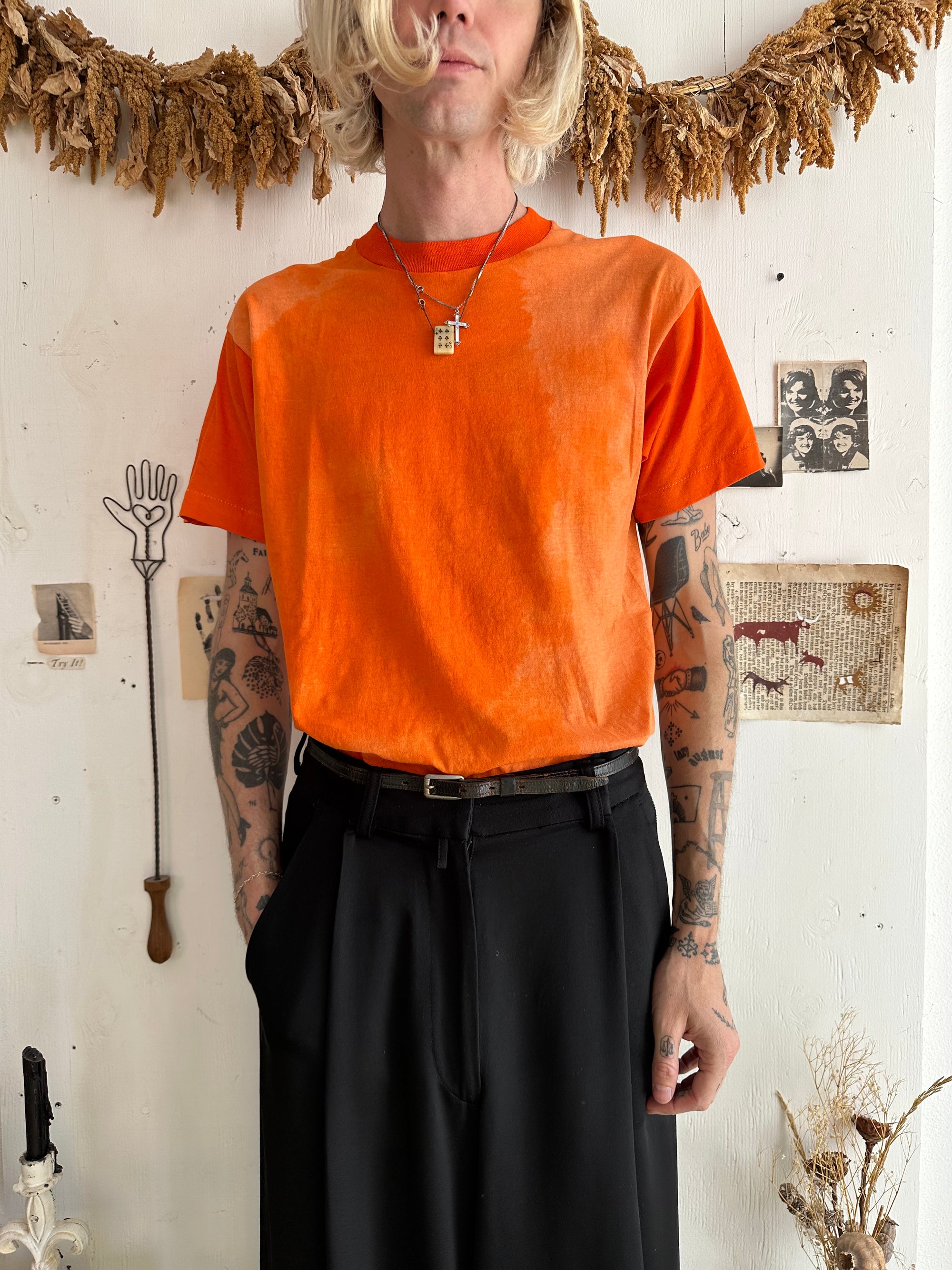 1970s Discolored Orange Blank