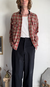 1970s Well-Worn Levi's Cotton-Lined Wool Flannel (L/XL)