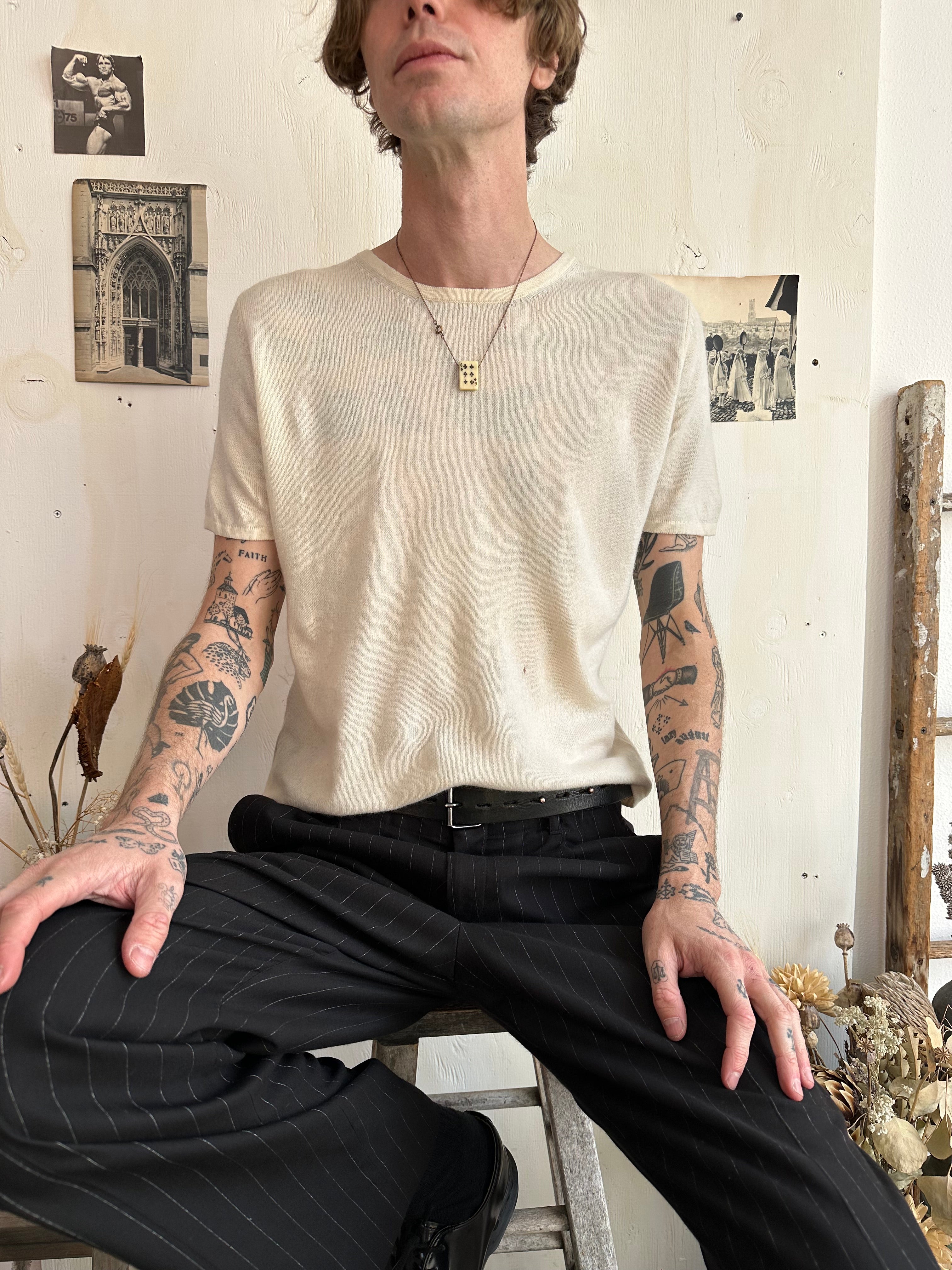1950s Cashmere T-Shirt (Boxy S/M)