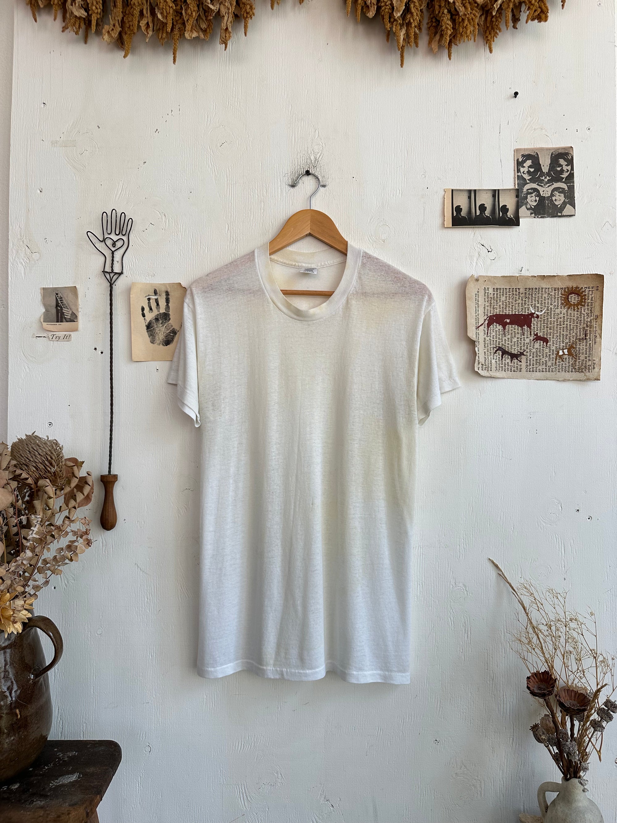 1980s Paper Thin White Blank