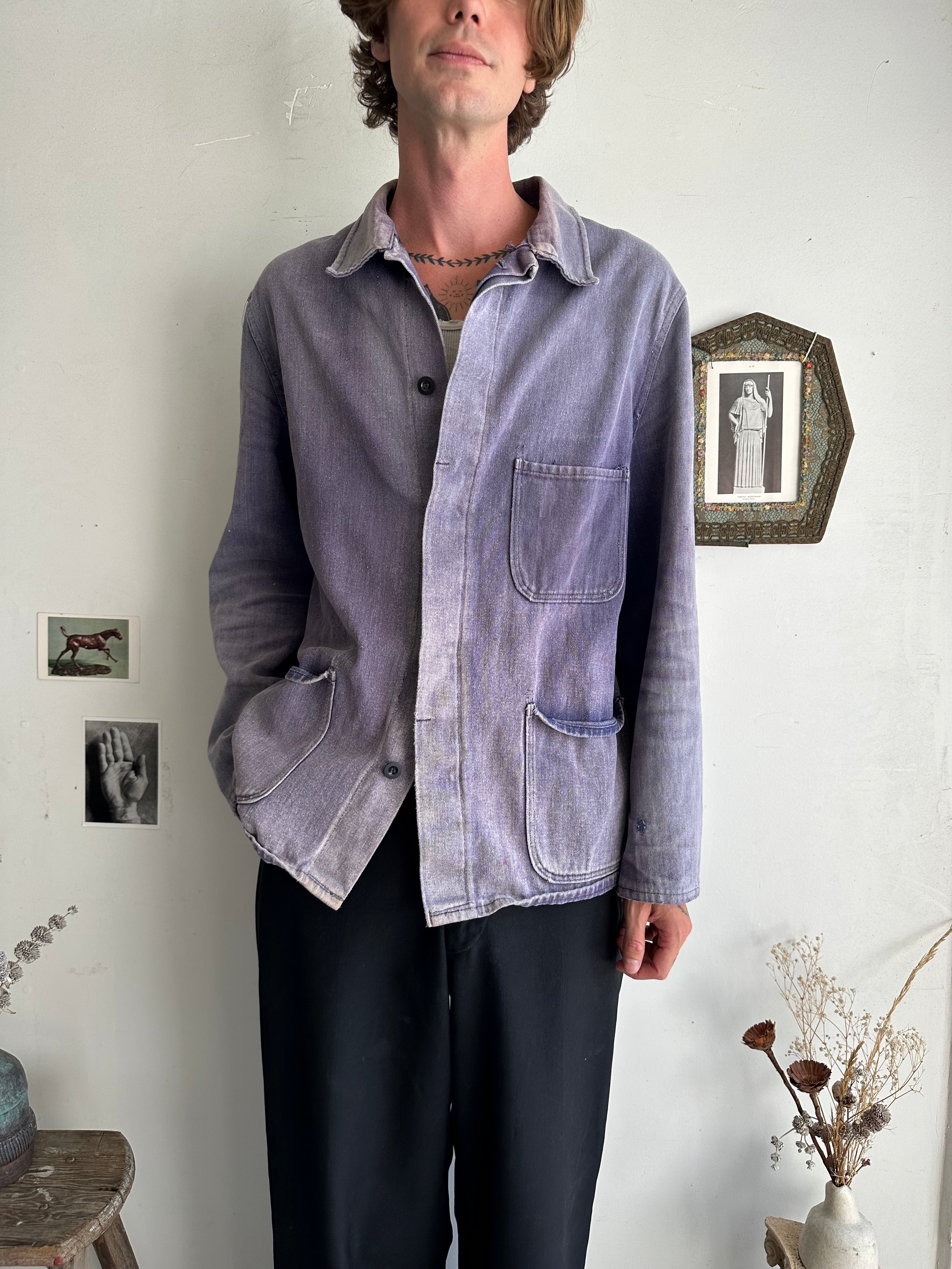 1970s Sunfaded Purple Chore Jacket (XL)