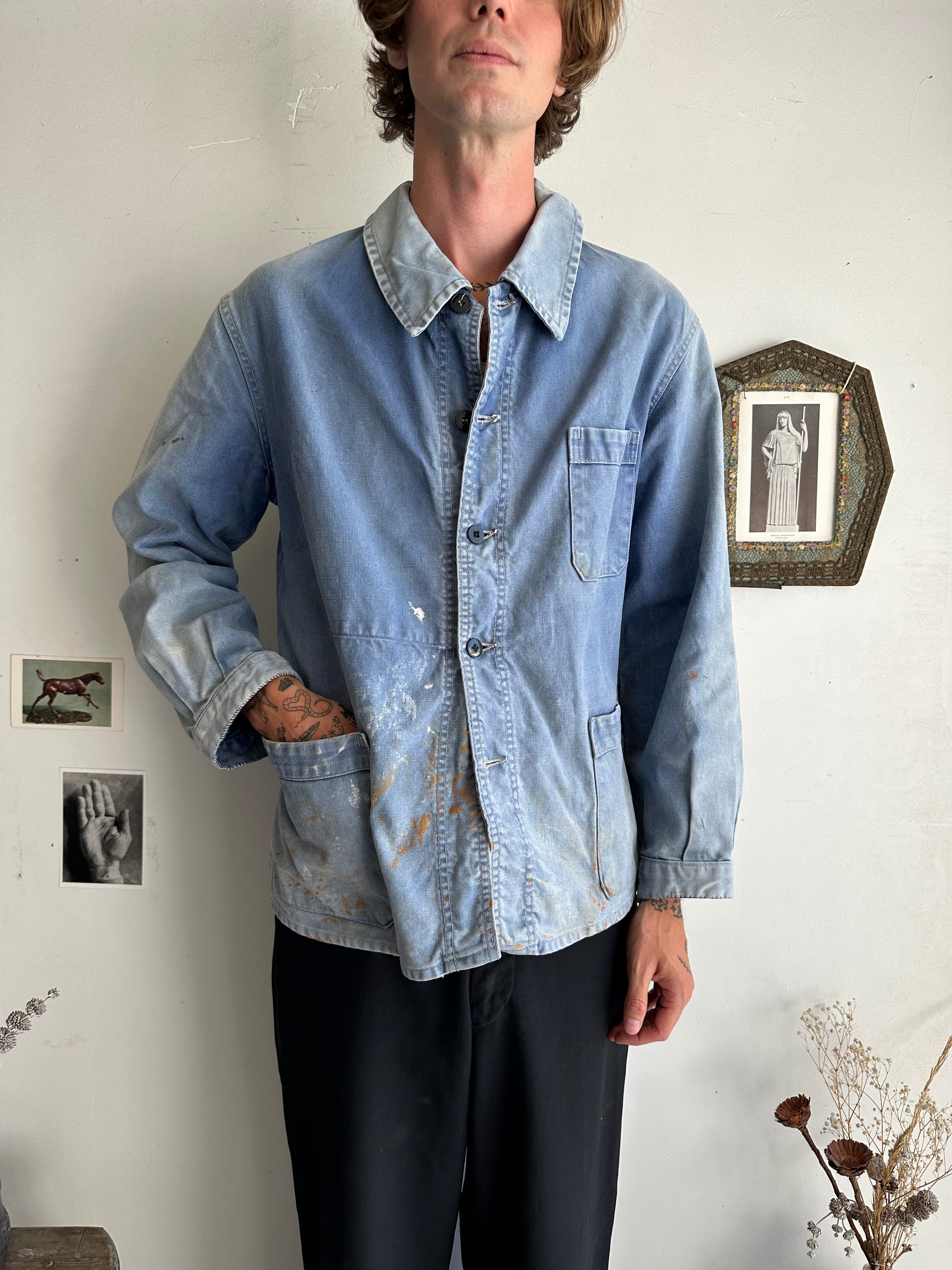 1970s Paint-Stained Chore Jacket (L)