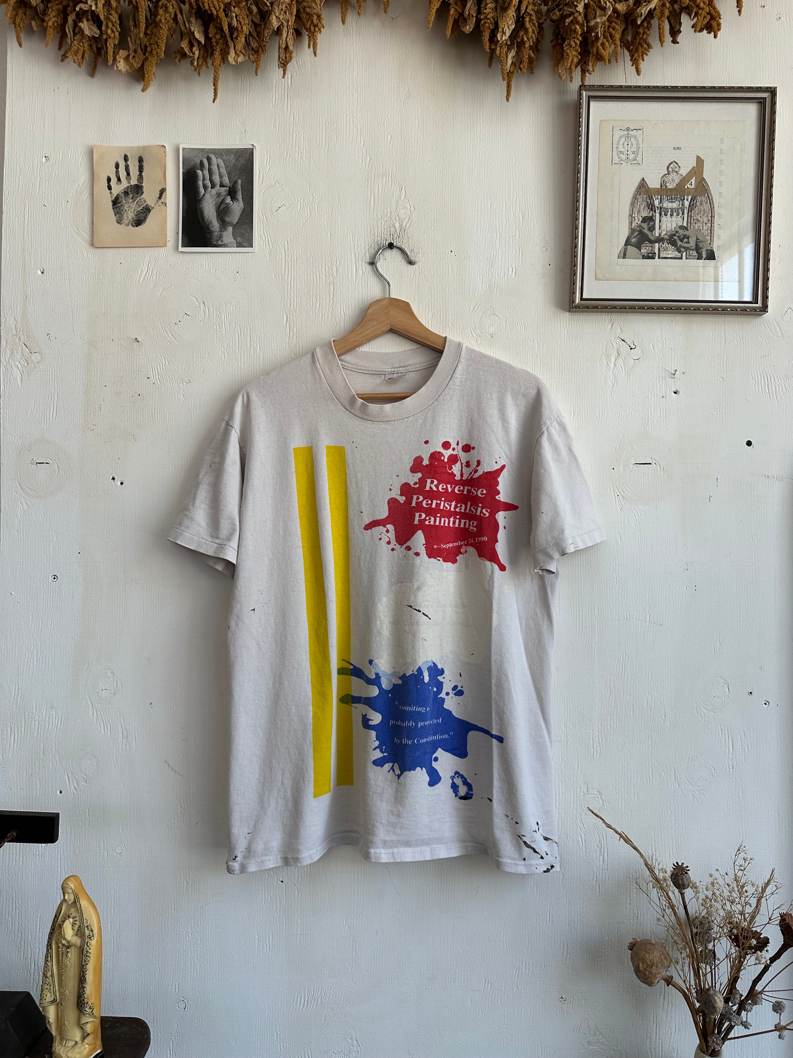 1990 Reverse Peristalsis (Puke) Painting Tee (Boxy M/L)