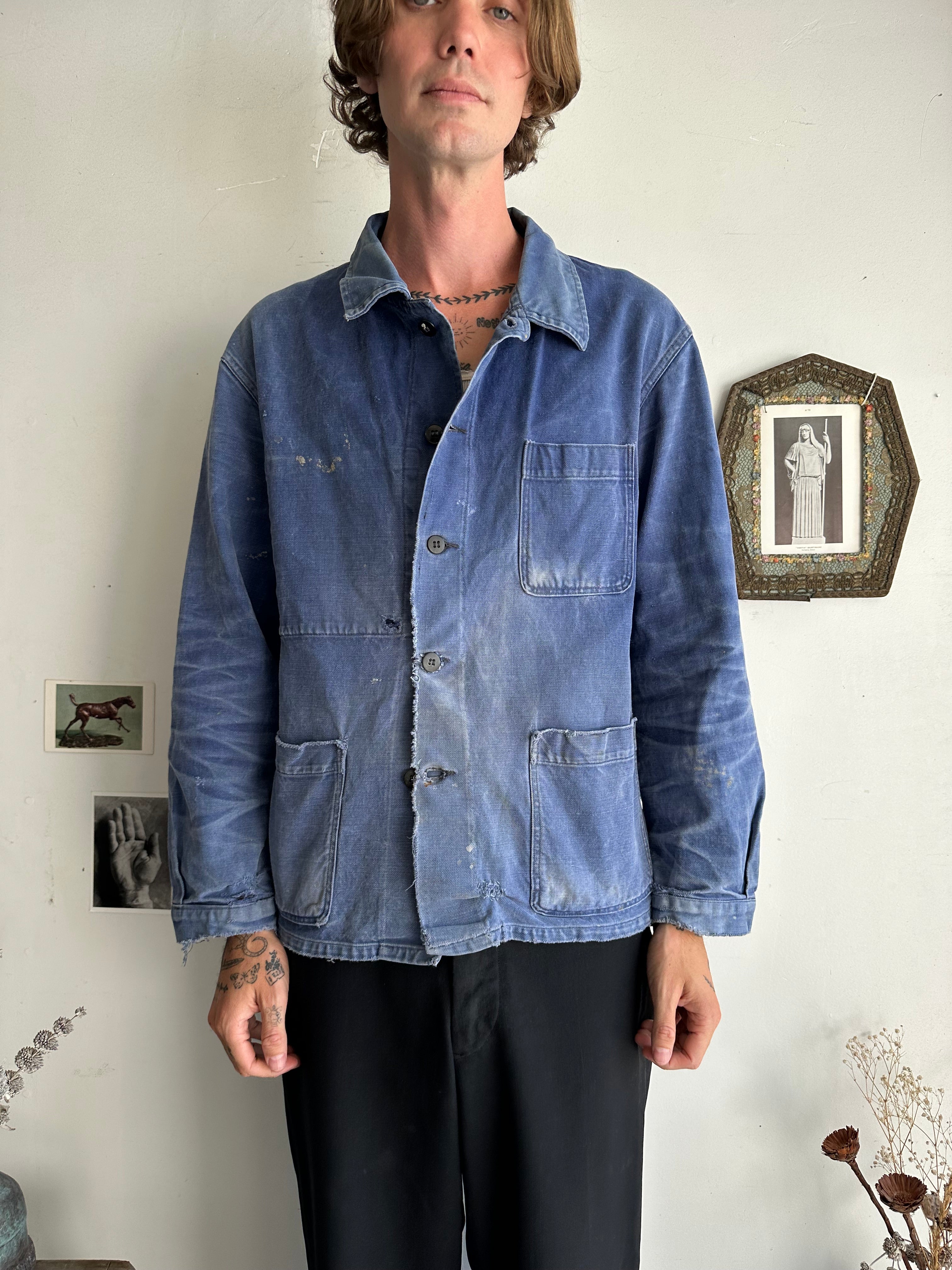 1970s Distressed/Honeycomb Chore Jacket (XL)