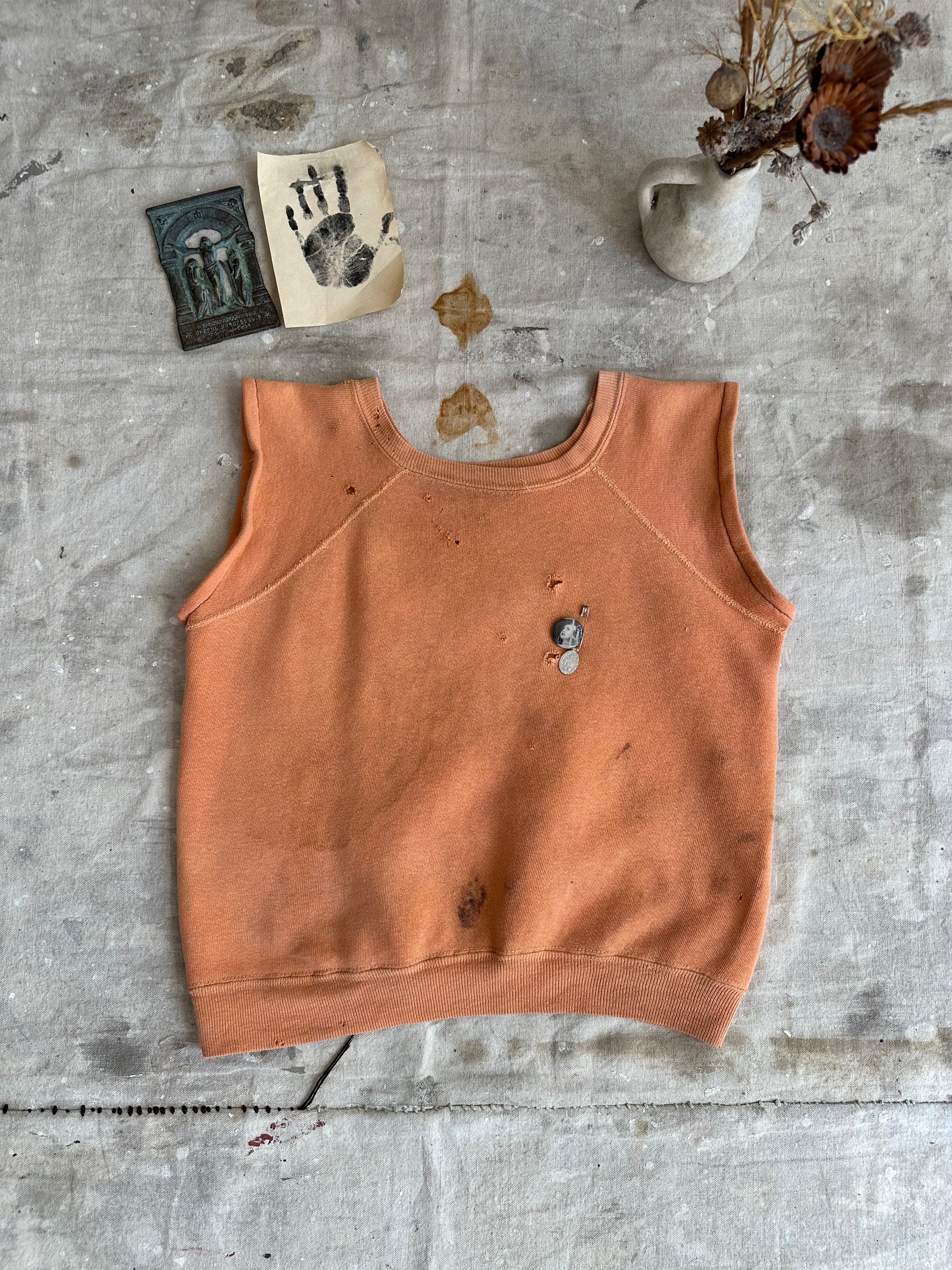 1960s All Cotton Muscle Sweatshirt W/ Pins
