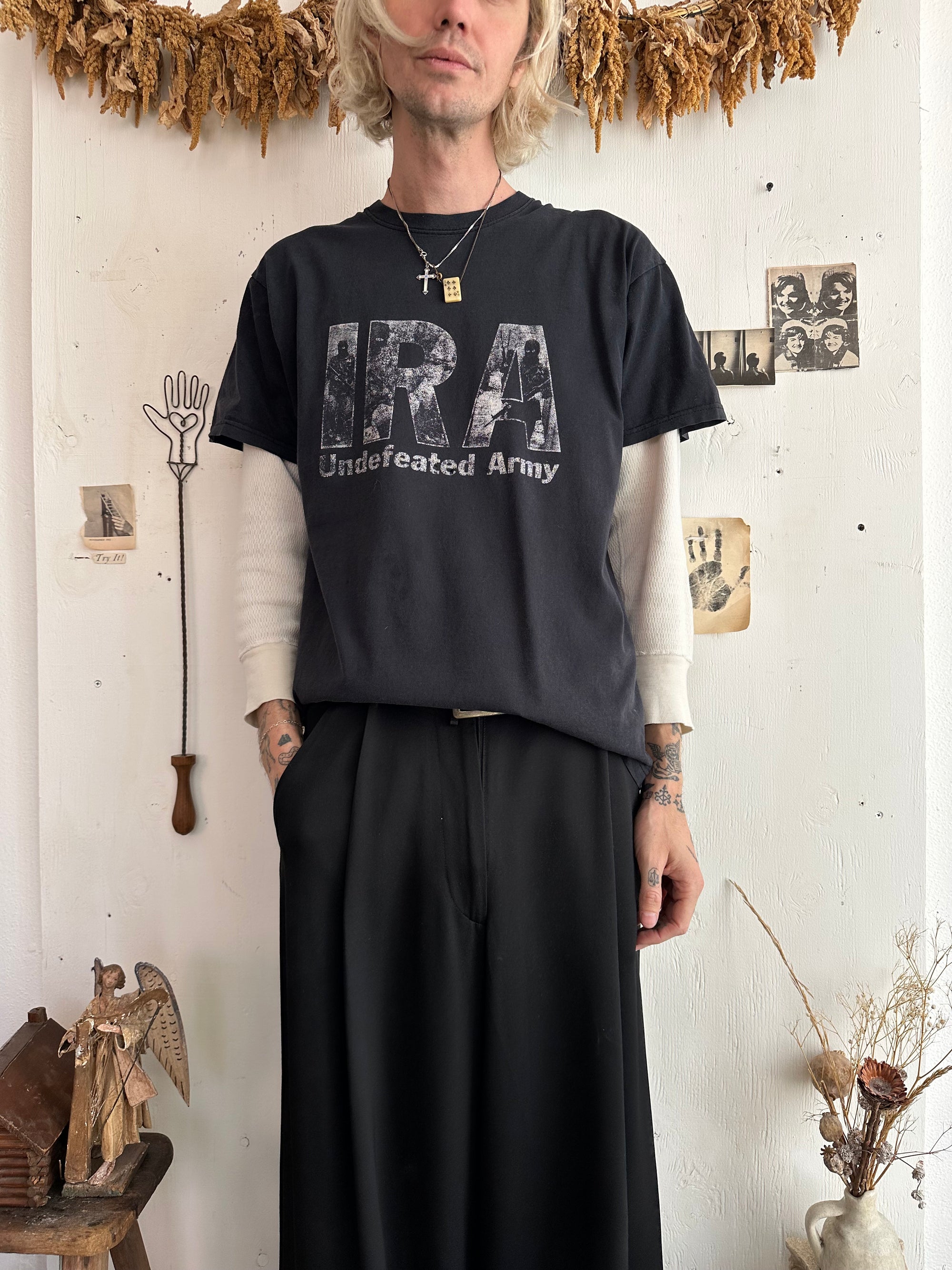 2000s IRA Undefeated Army T-Shirt