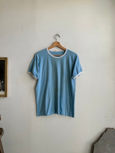 1980s Faded Light Blue Ringer (M)