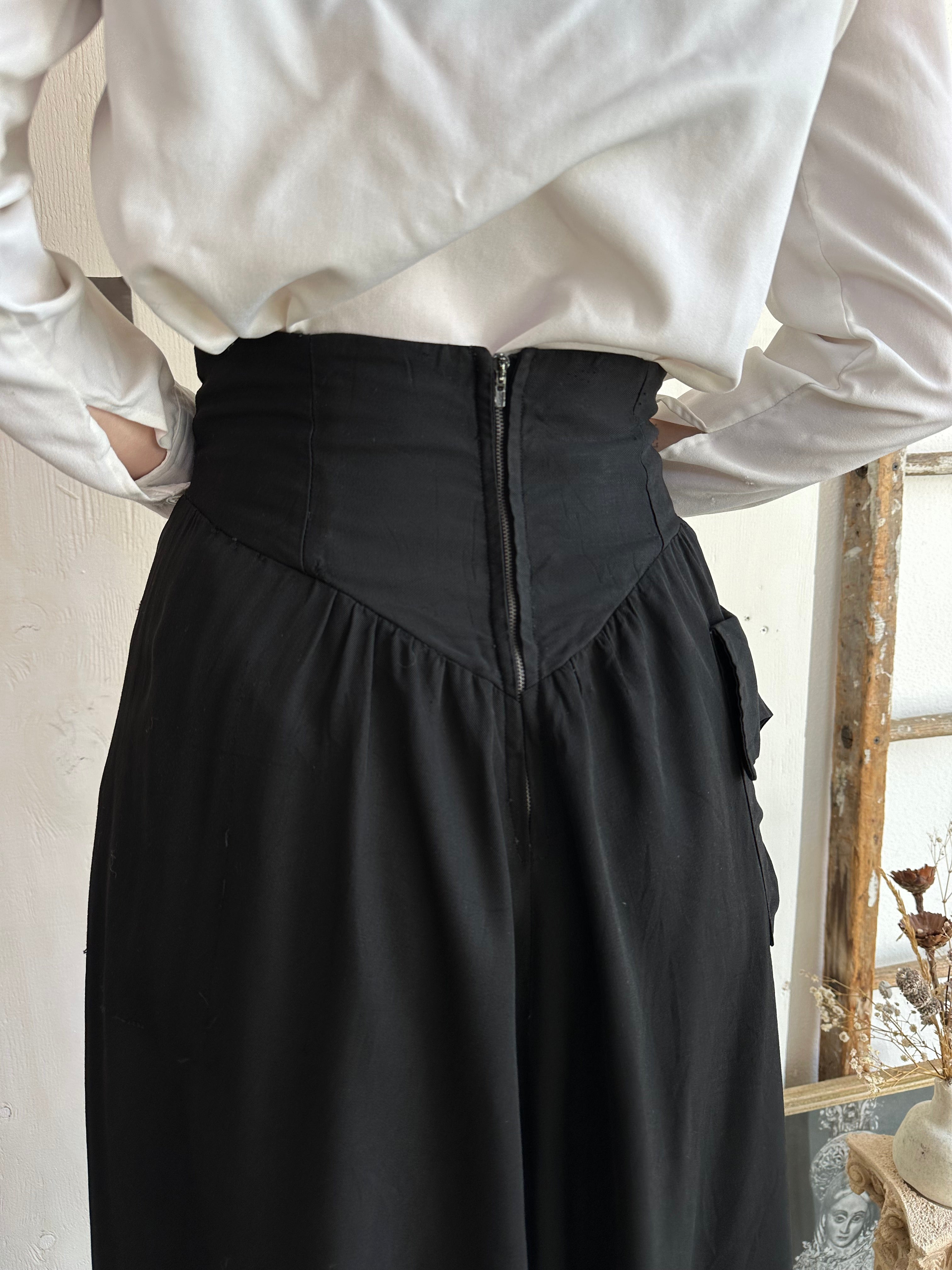 1950s Homemade Gaberdine Skirt (S)