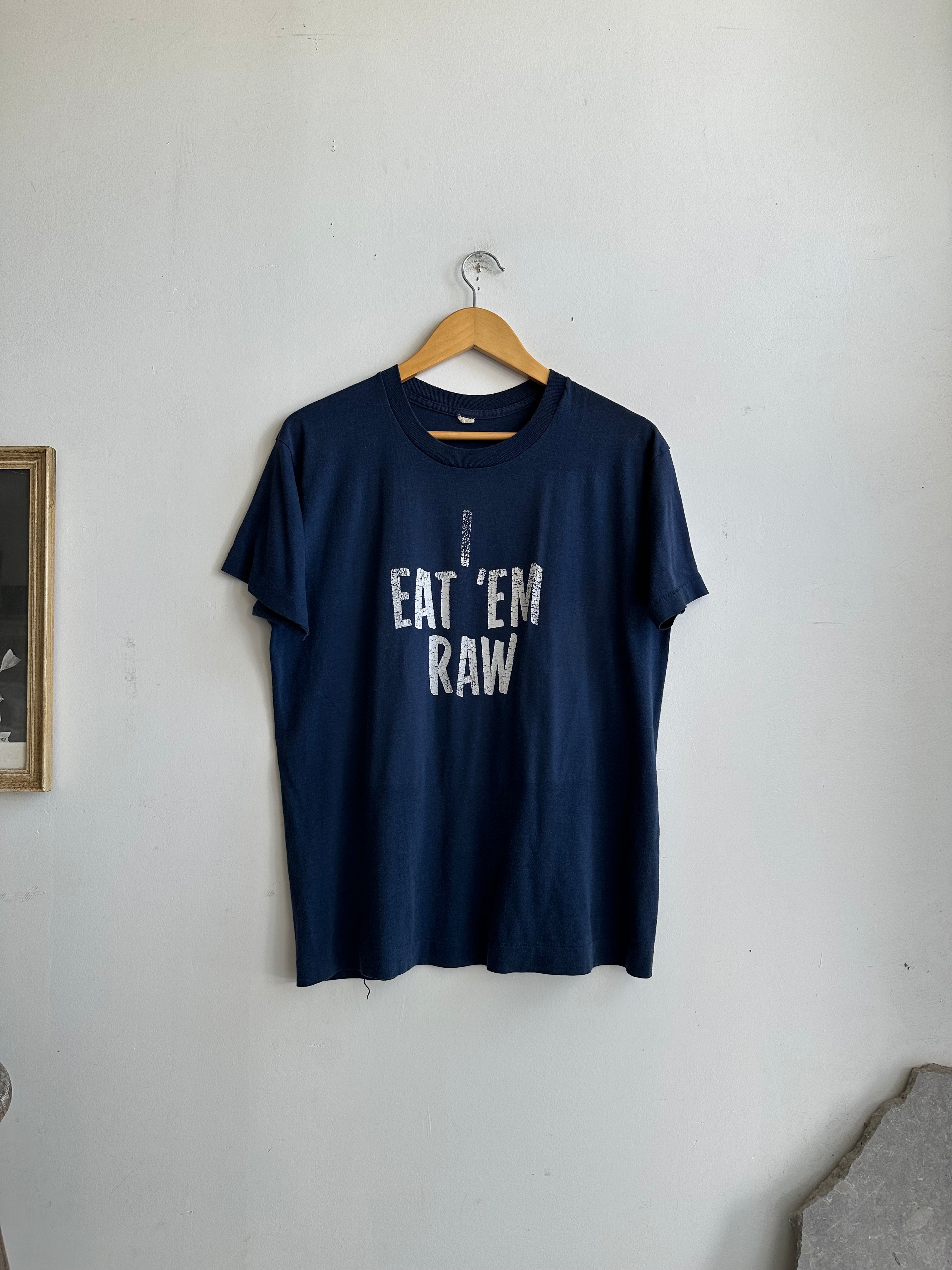 1980s I Eat'Em Raw T-Shirt (L/XL)