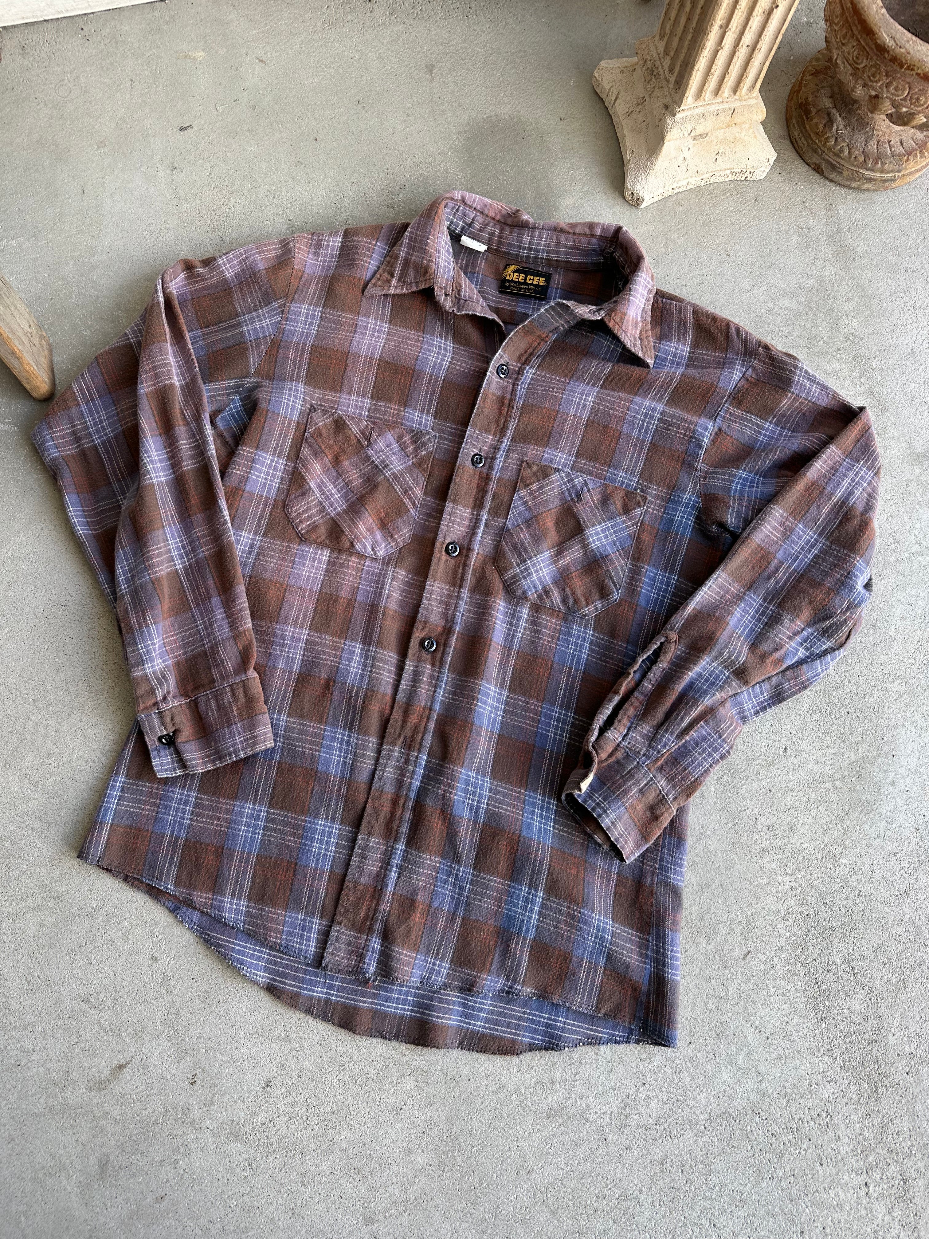 1980s Well-Worn Brown Flannel (Boxy M/L)