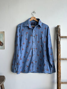 1970s Well-Worn Floral Shirt (M)