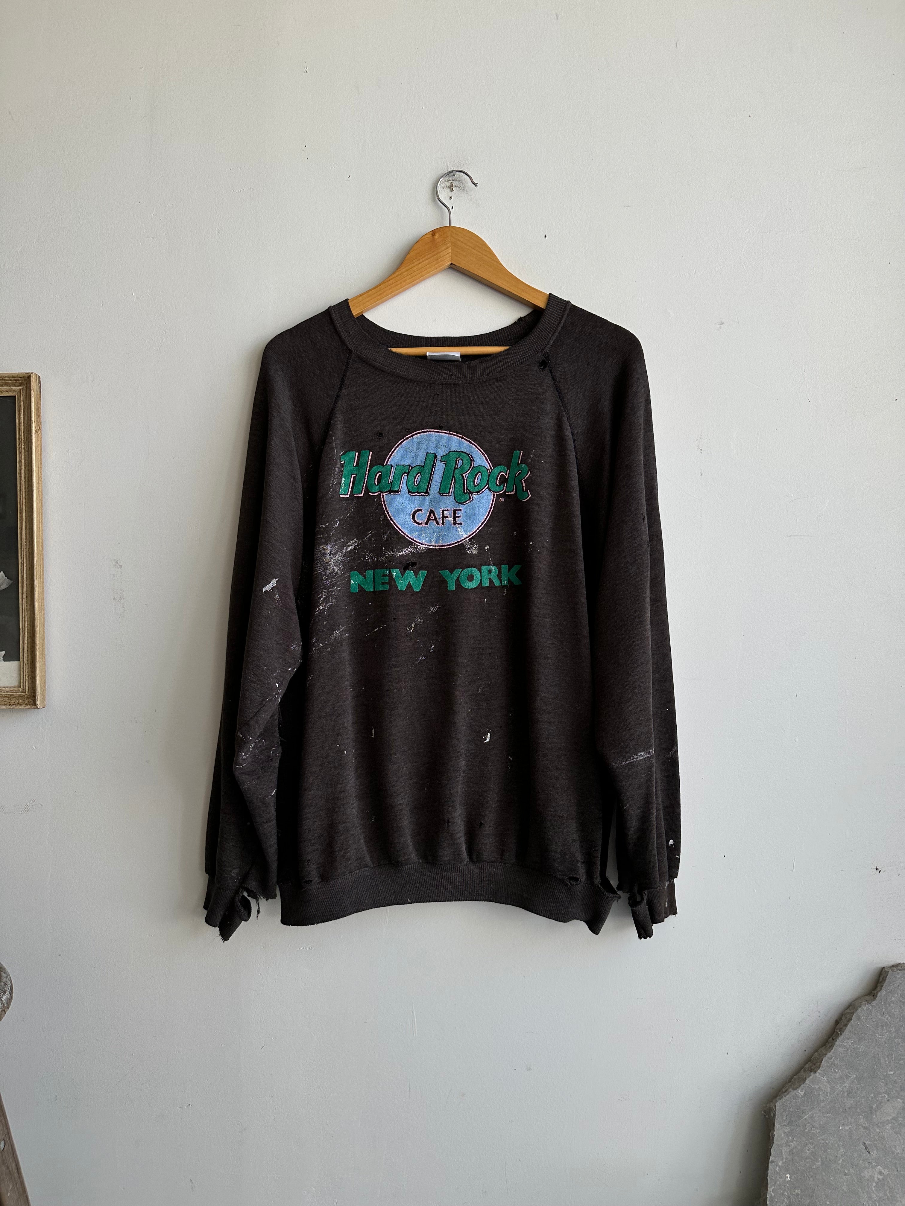 1980s Thrashed Hard Rock Cafe Sweatshirt (Boxy M/L)