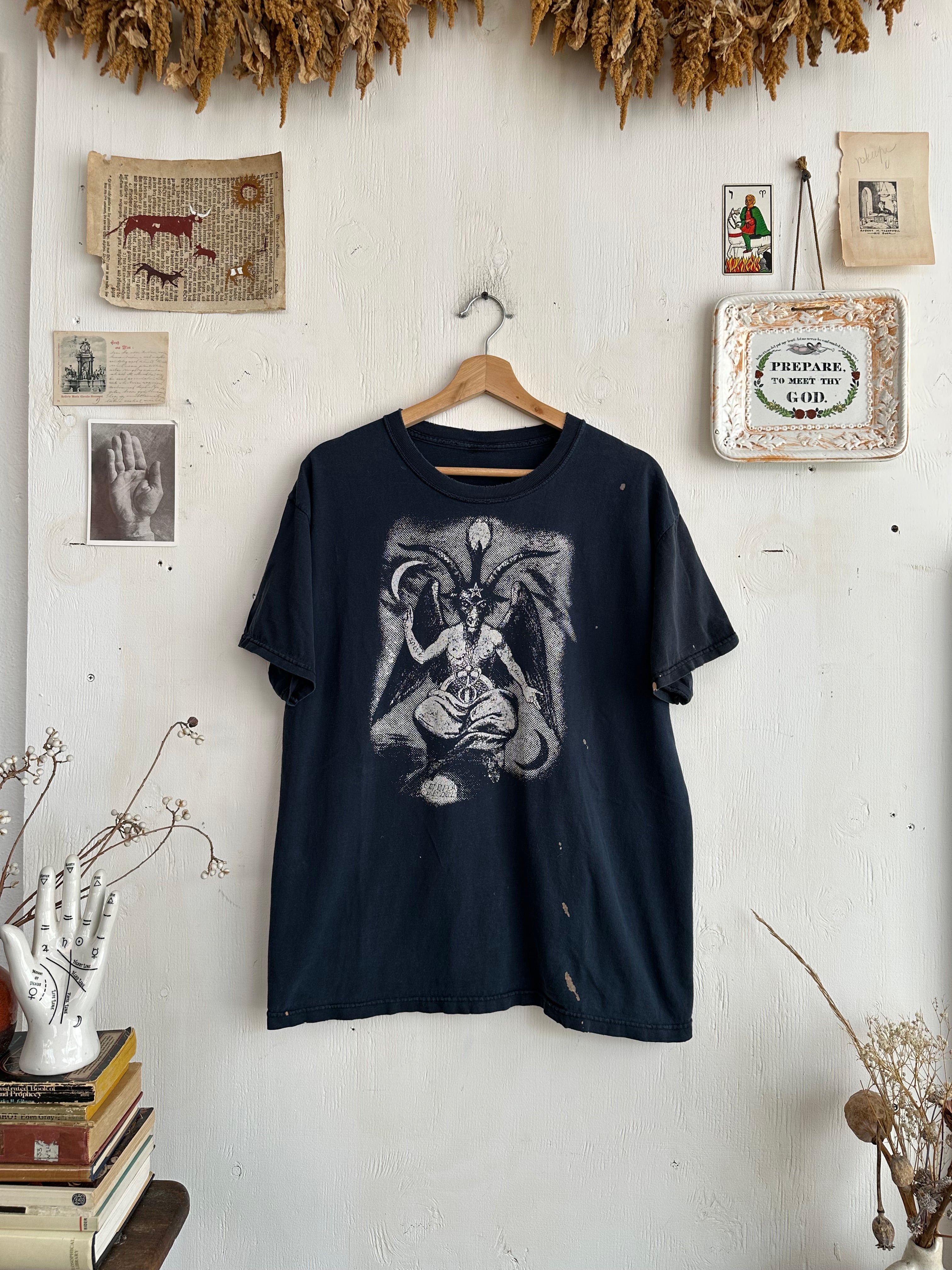 1990s Well Worn Baphamet T-Shirt (Boxy L)