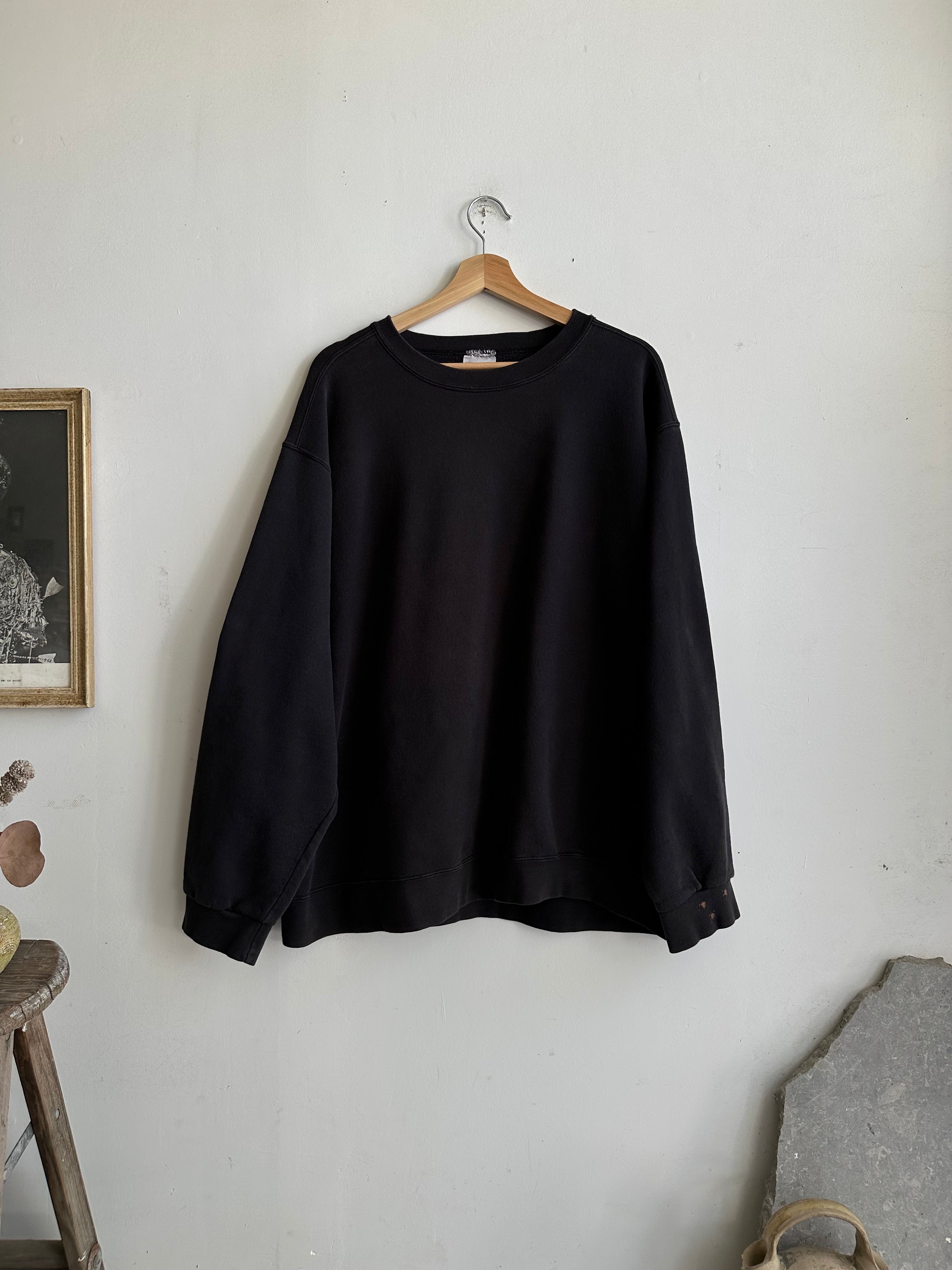 1980s Blank Black Sweatshirt (Boxy XL)