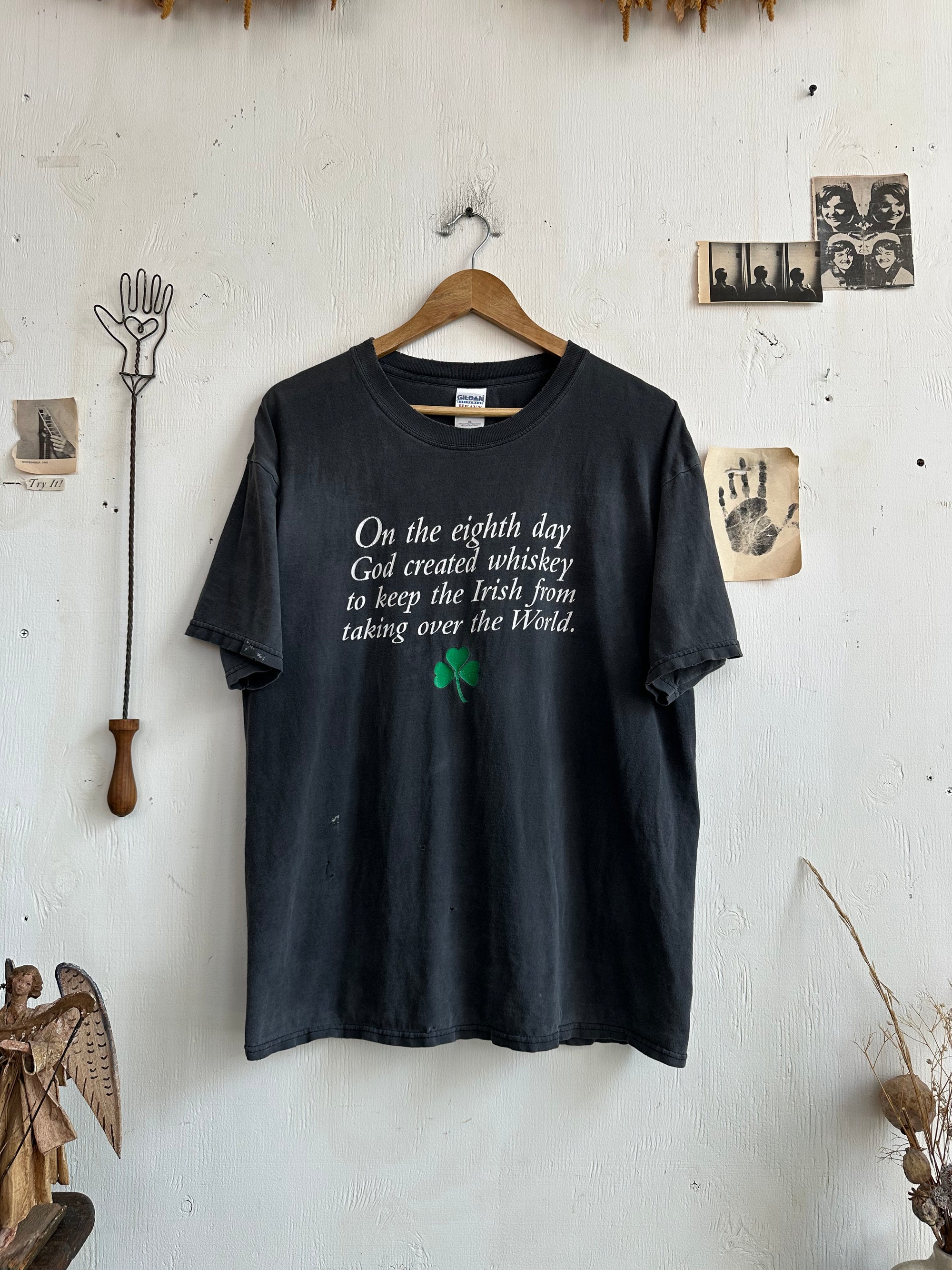 2000s Faded “On the Eighth Day God Created Whiskey” Tee