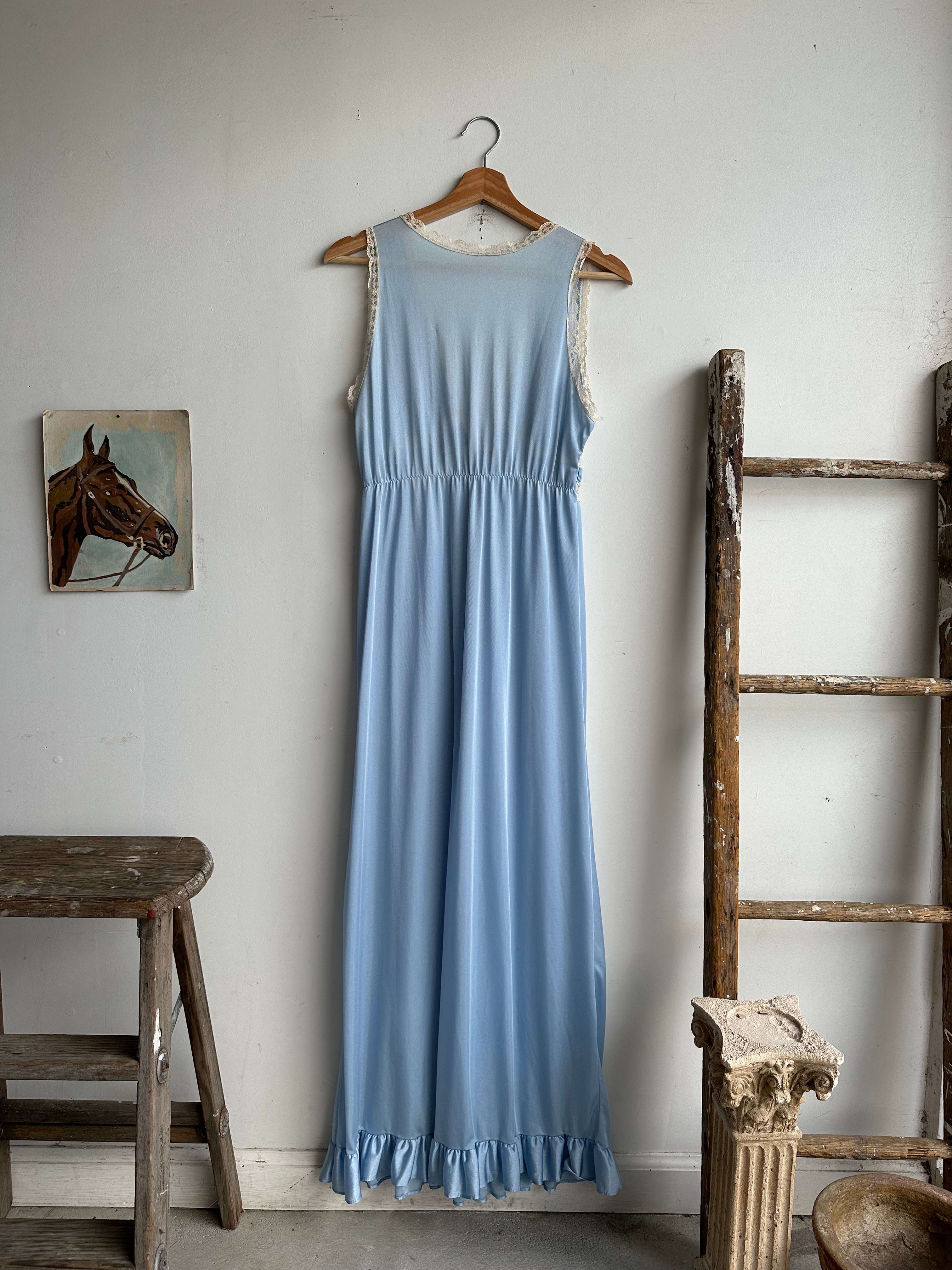 1960s Light Blue Slip Dress (S/M)