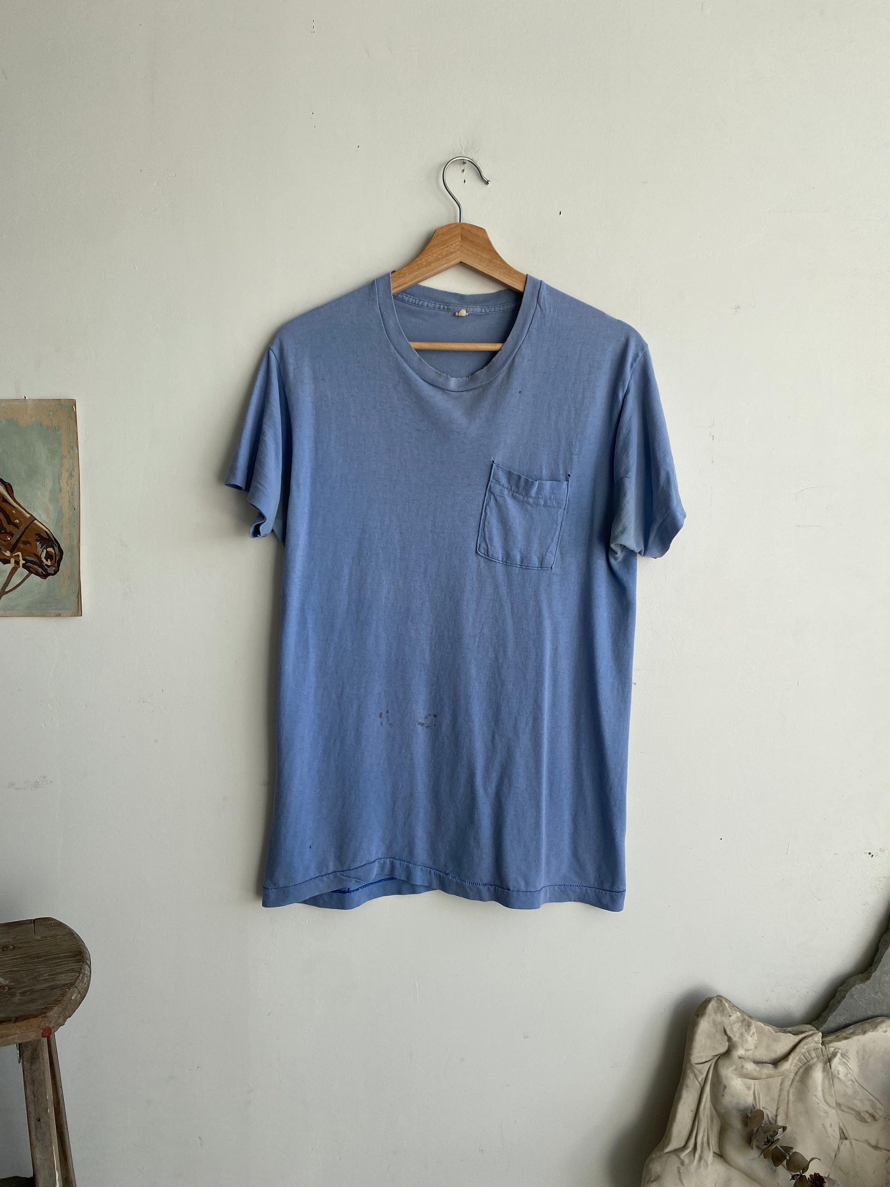 1980s Faded Blue Pocket Blank (M/L)