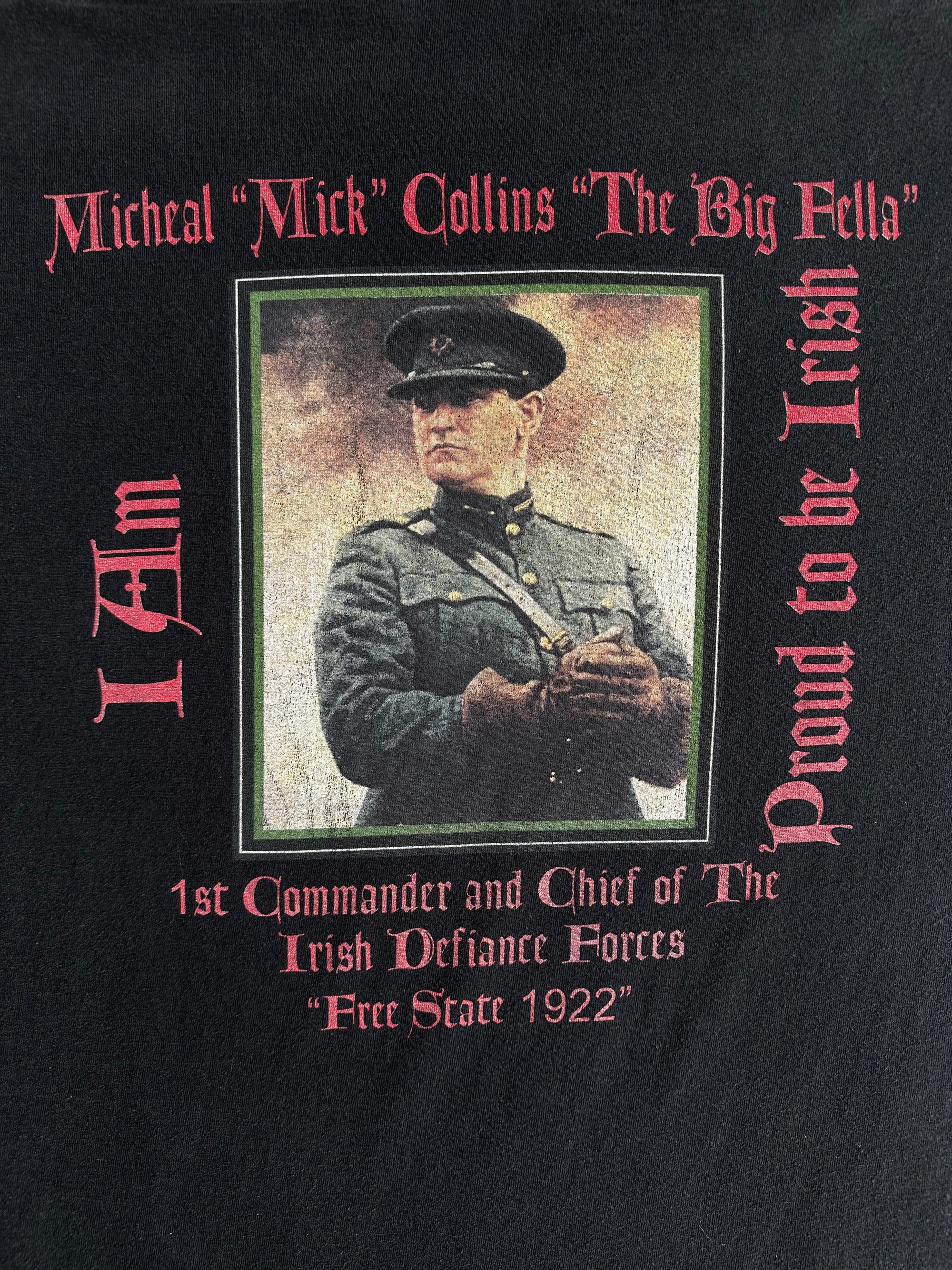 2000s Micheal Collins Irish Defense Forces T-Shirt