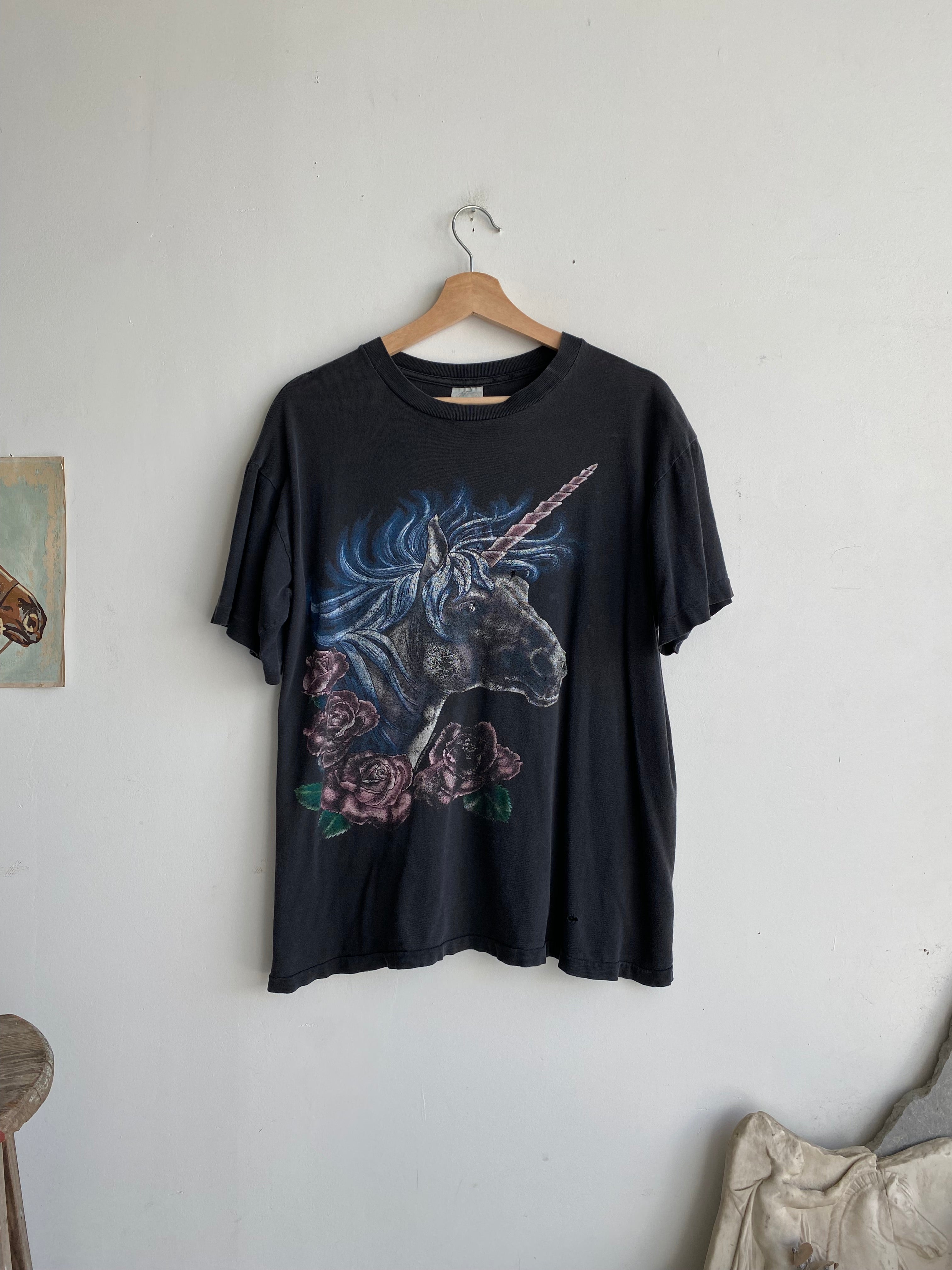 1990s Faded Unicorn T-Shirt (M/L)