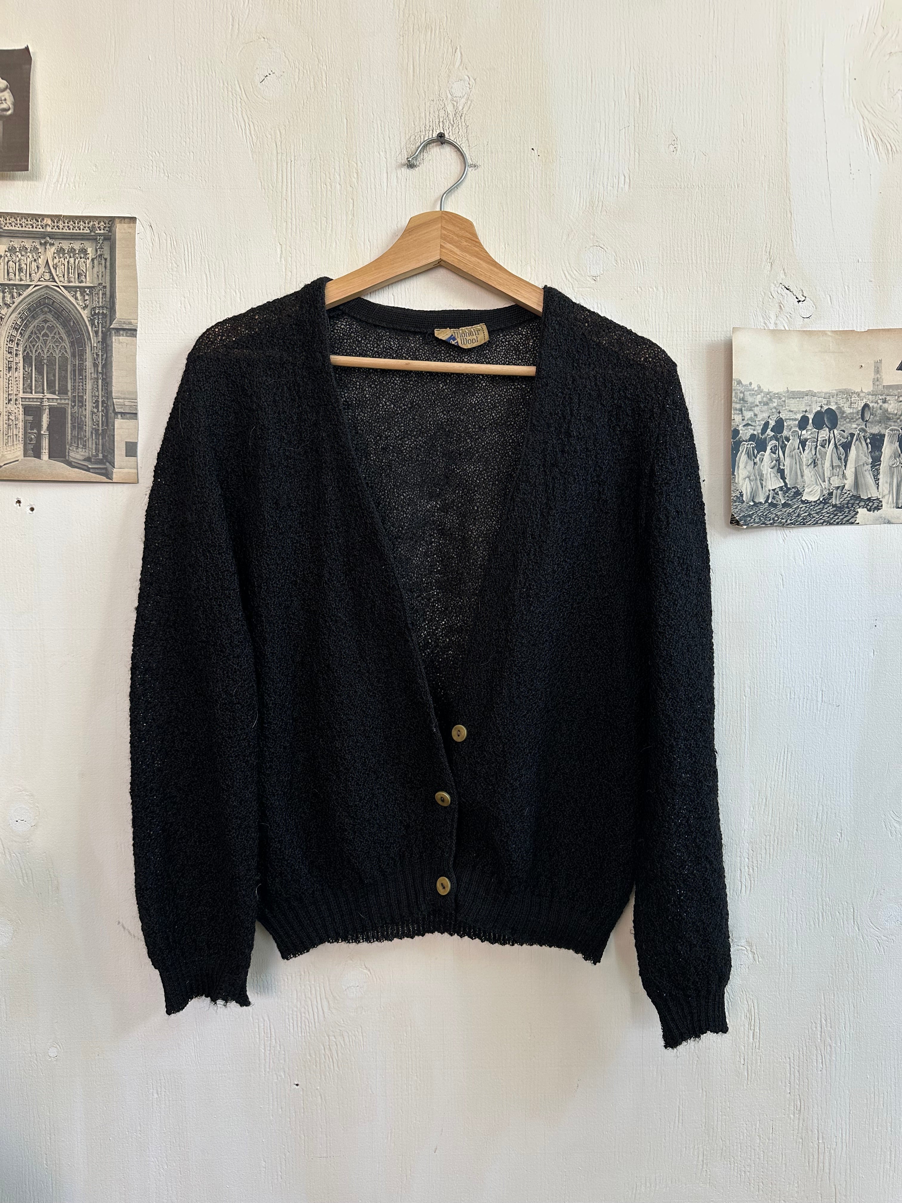 1960s Mohair Cardigan (Boxy M)