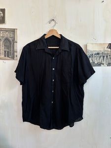 1950s Over-Dyed Sheer Button Up (Boxy L)