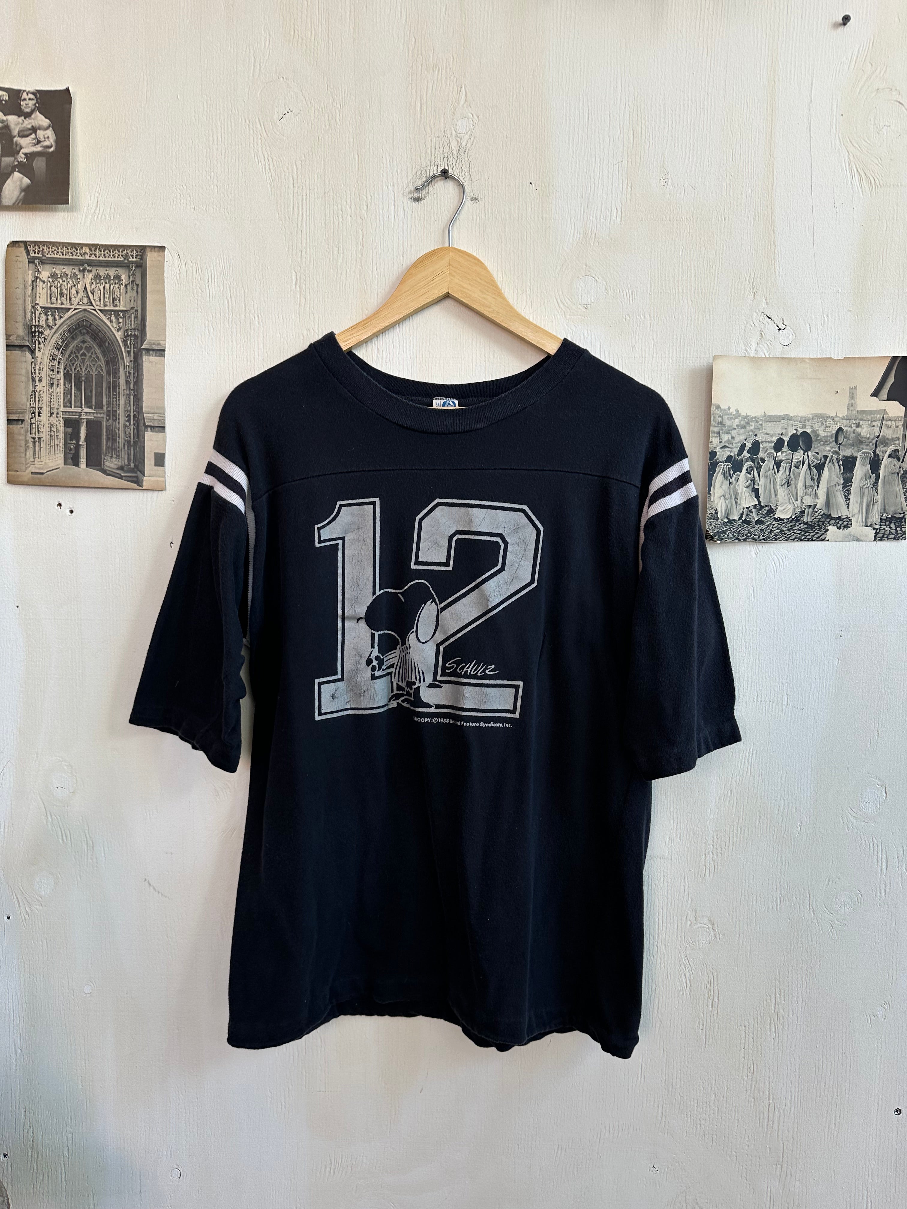 1970s Faded Snoopy Jersey Tee (L/XL)