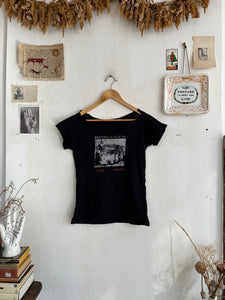 1990s Faded and Chopped Romania T-Shirt (XS/S)