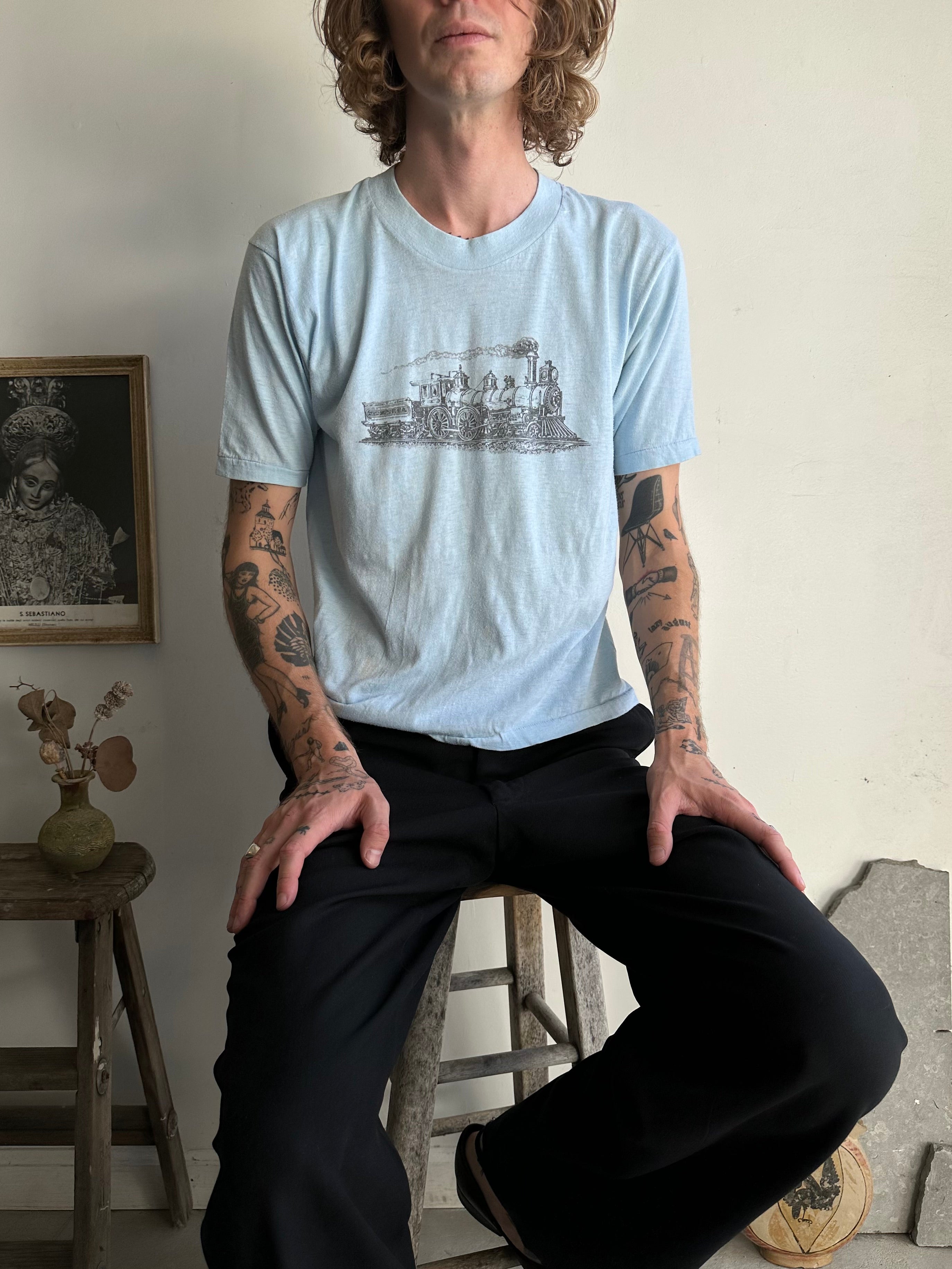 1980s Faded Steam Train Tee (M/L)