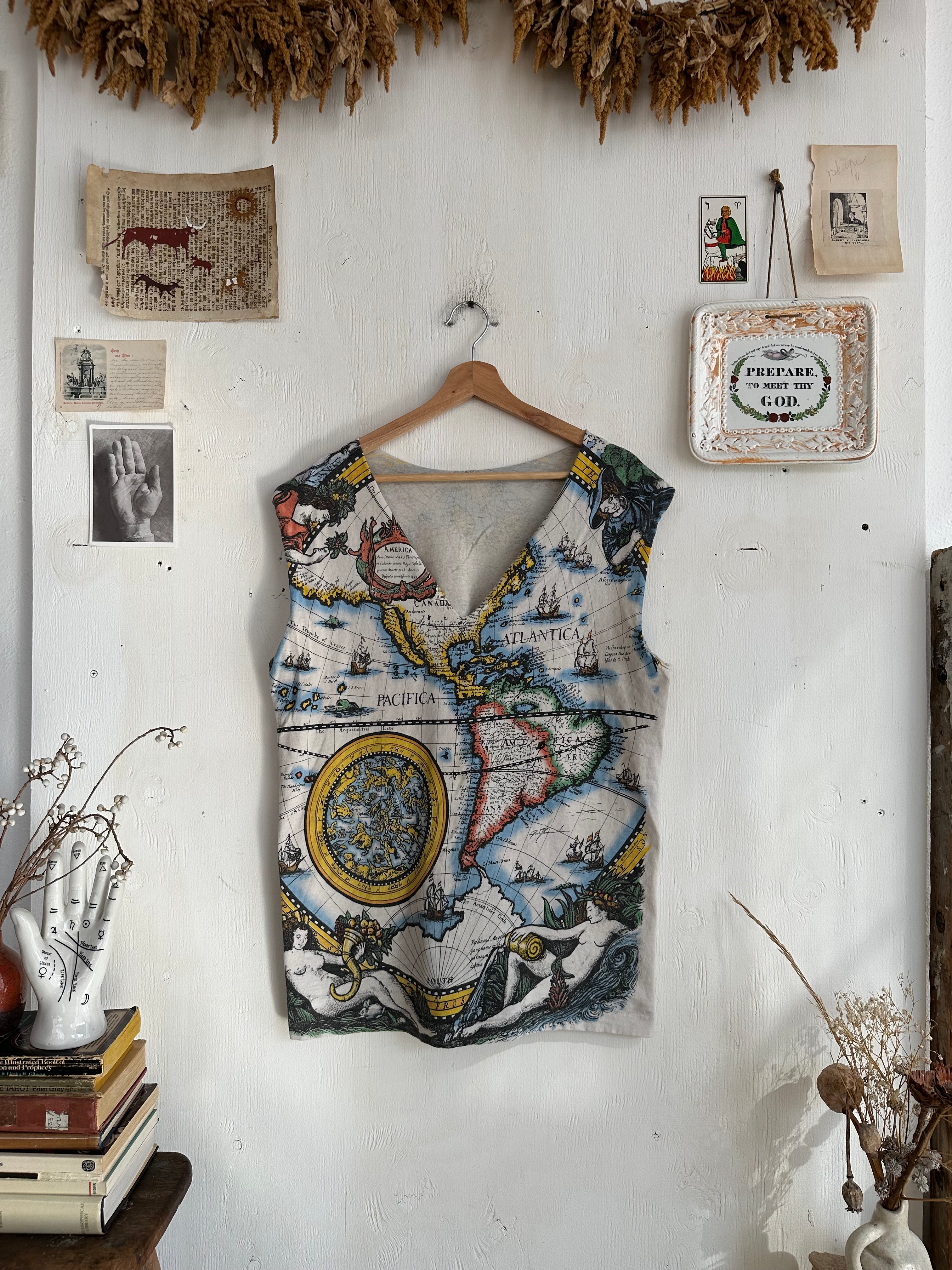 1990s World Map Muscle Tee (L)