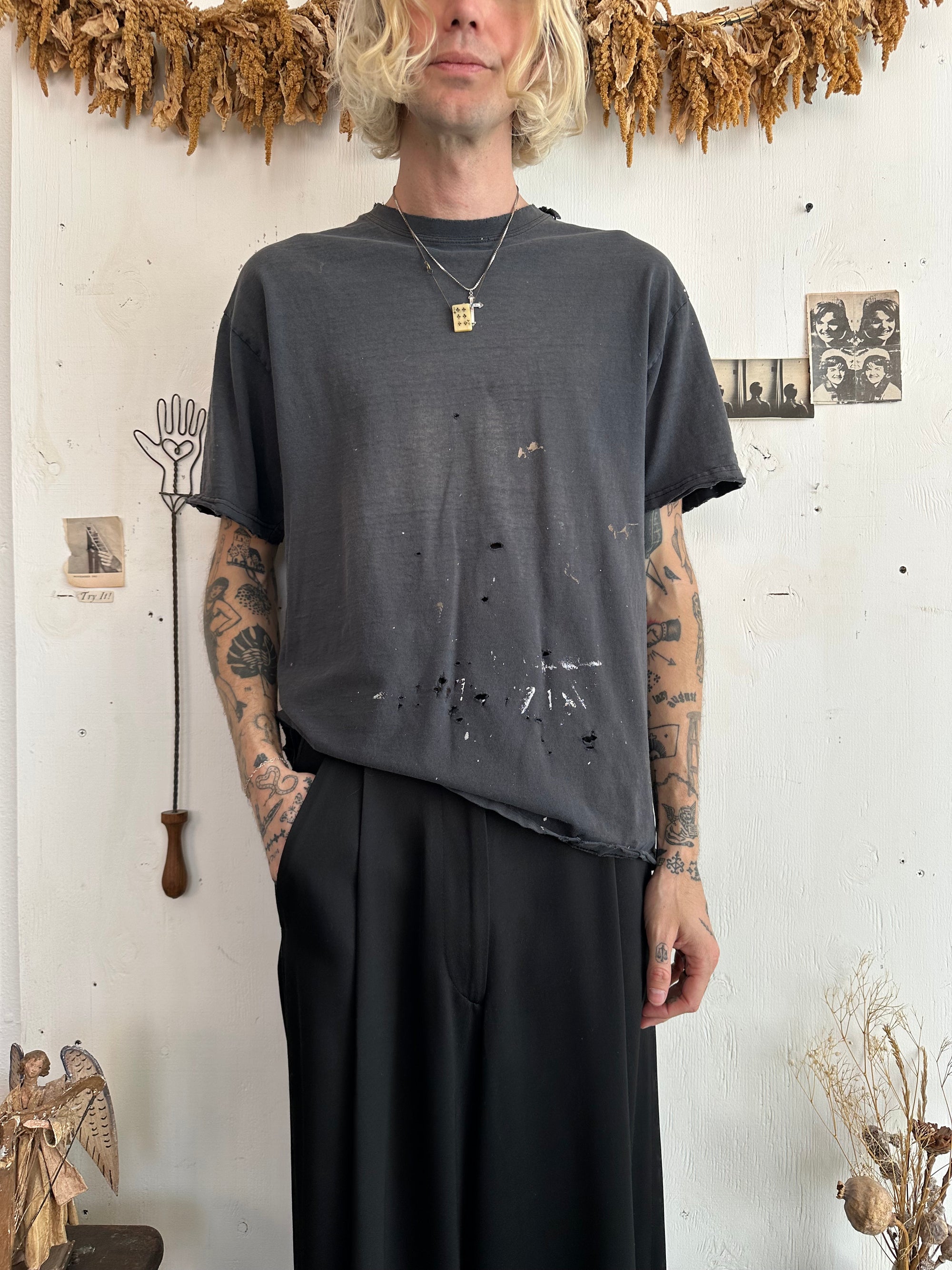 1990s Thrashed and Sunfaded Black Blank