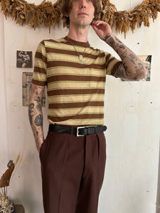 1970s Paper Thin Striped Pocket Tee (M/L)