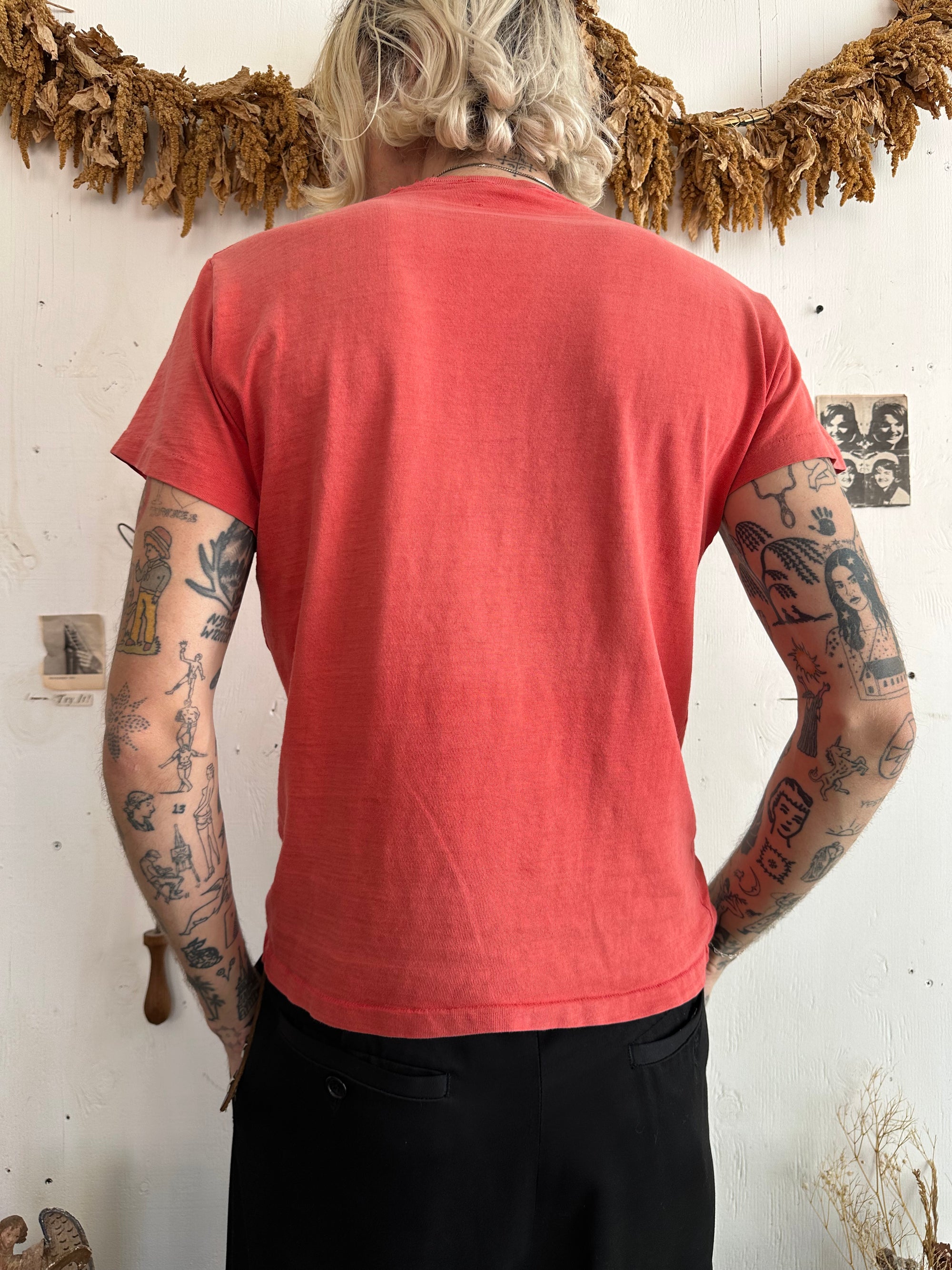 1960s Sunfaded Red Blank