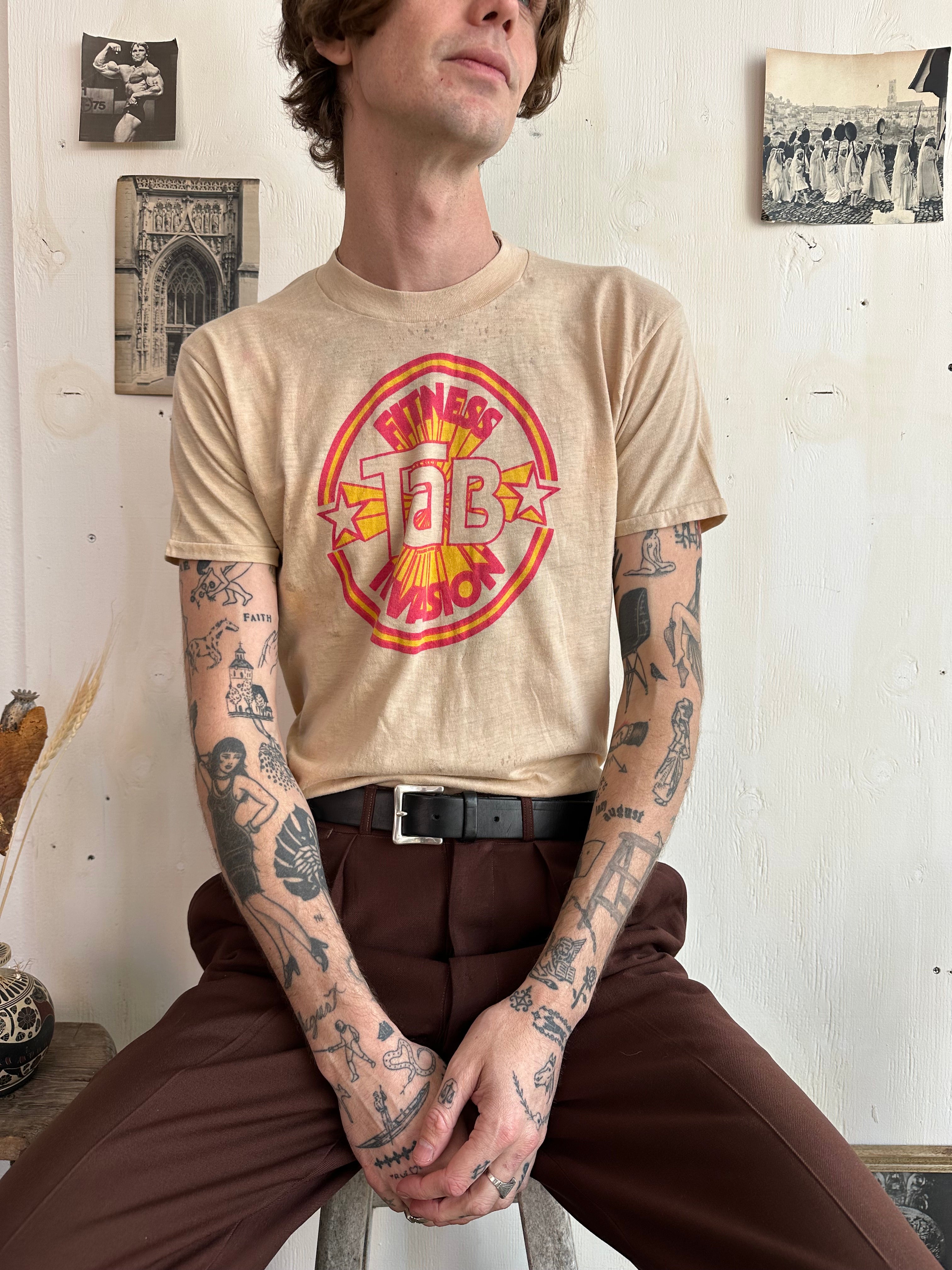 1970s Paper Thin Fitness Invasion Tee (M/L)