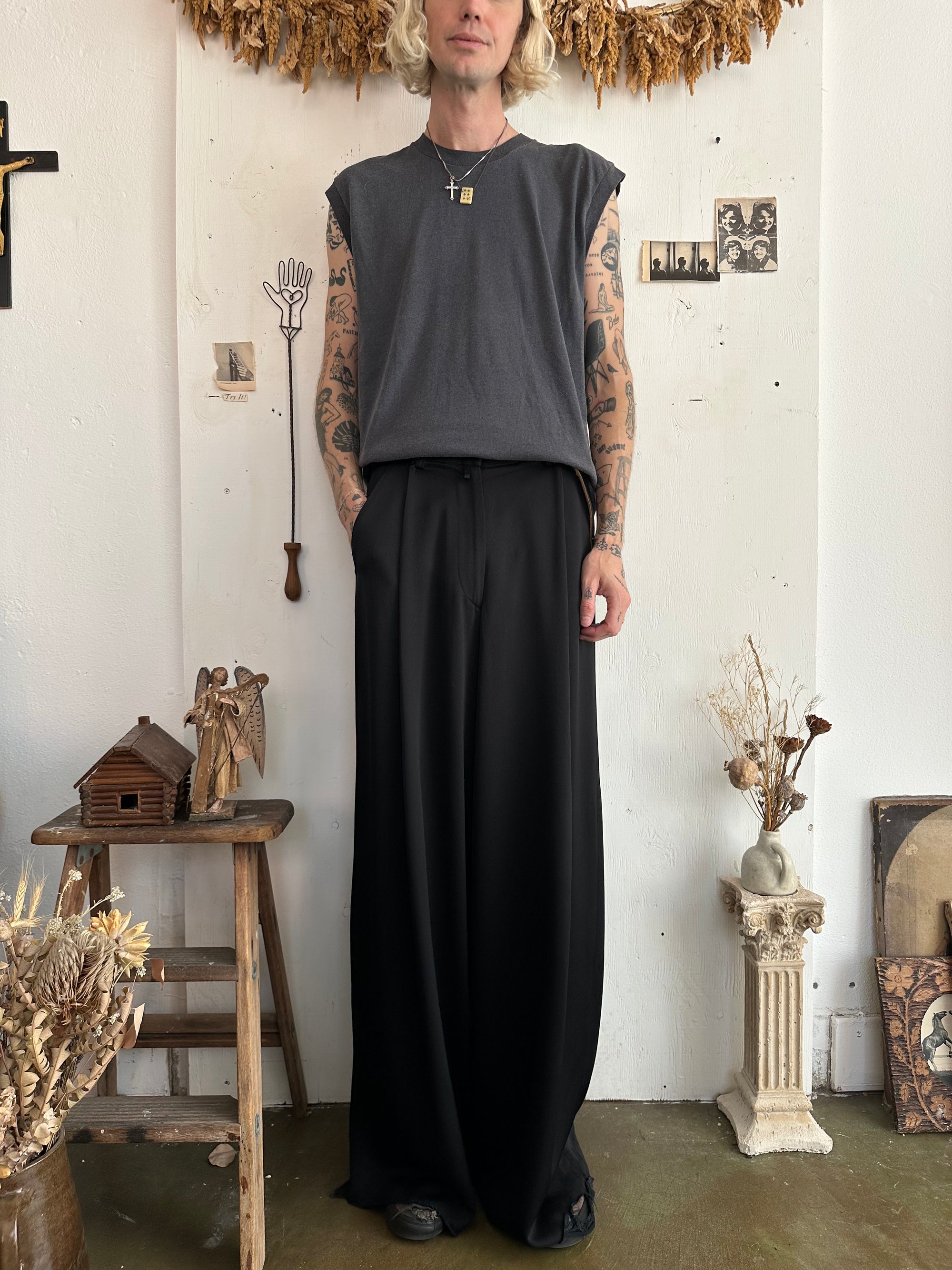 1980s Sunfaded Black Muscle Tee