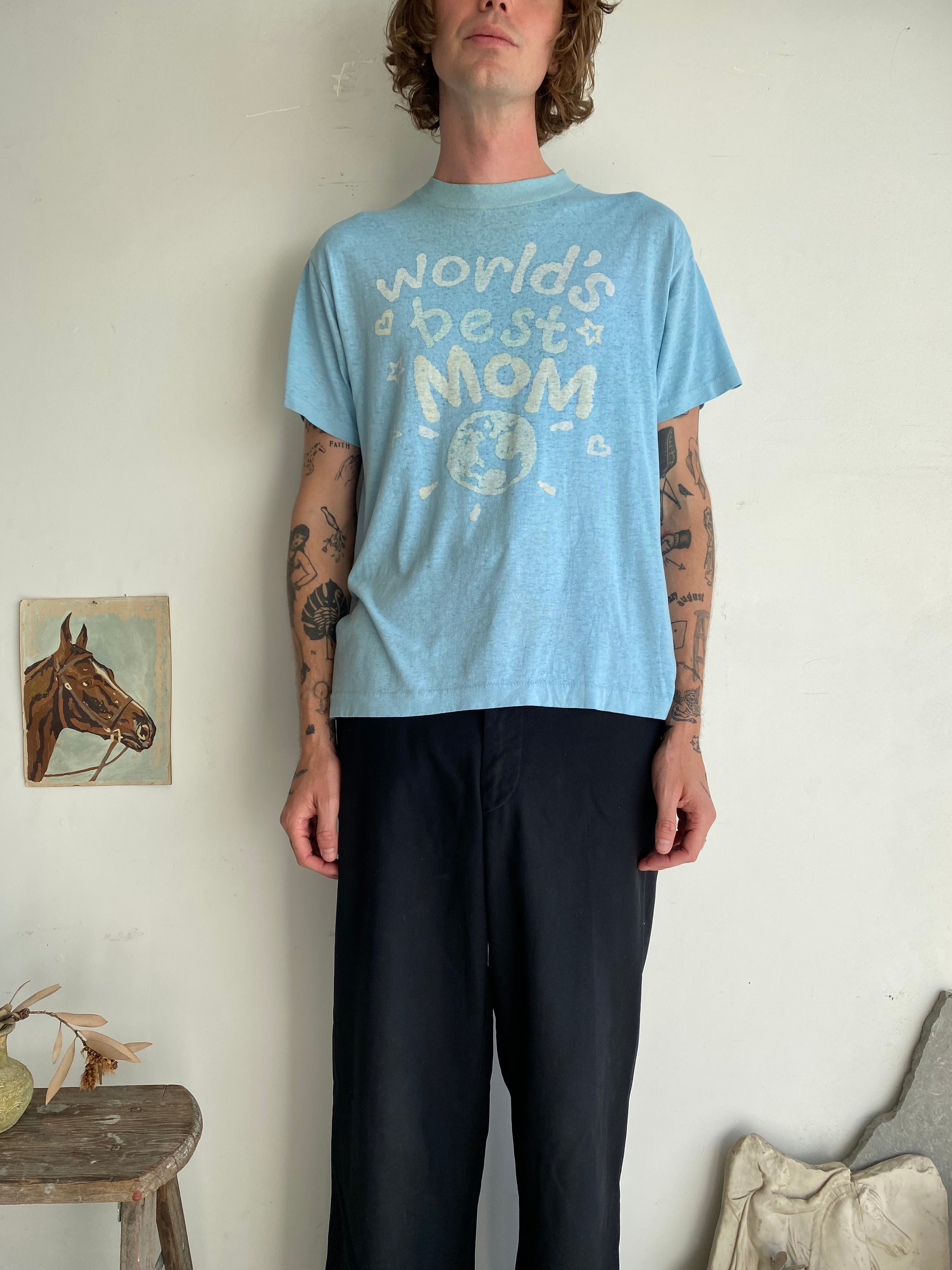 1980s Well-Worn World's Best Mom T-Shirt (L)