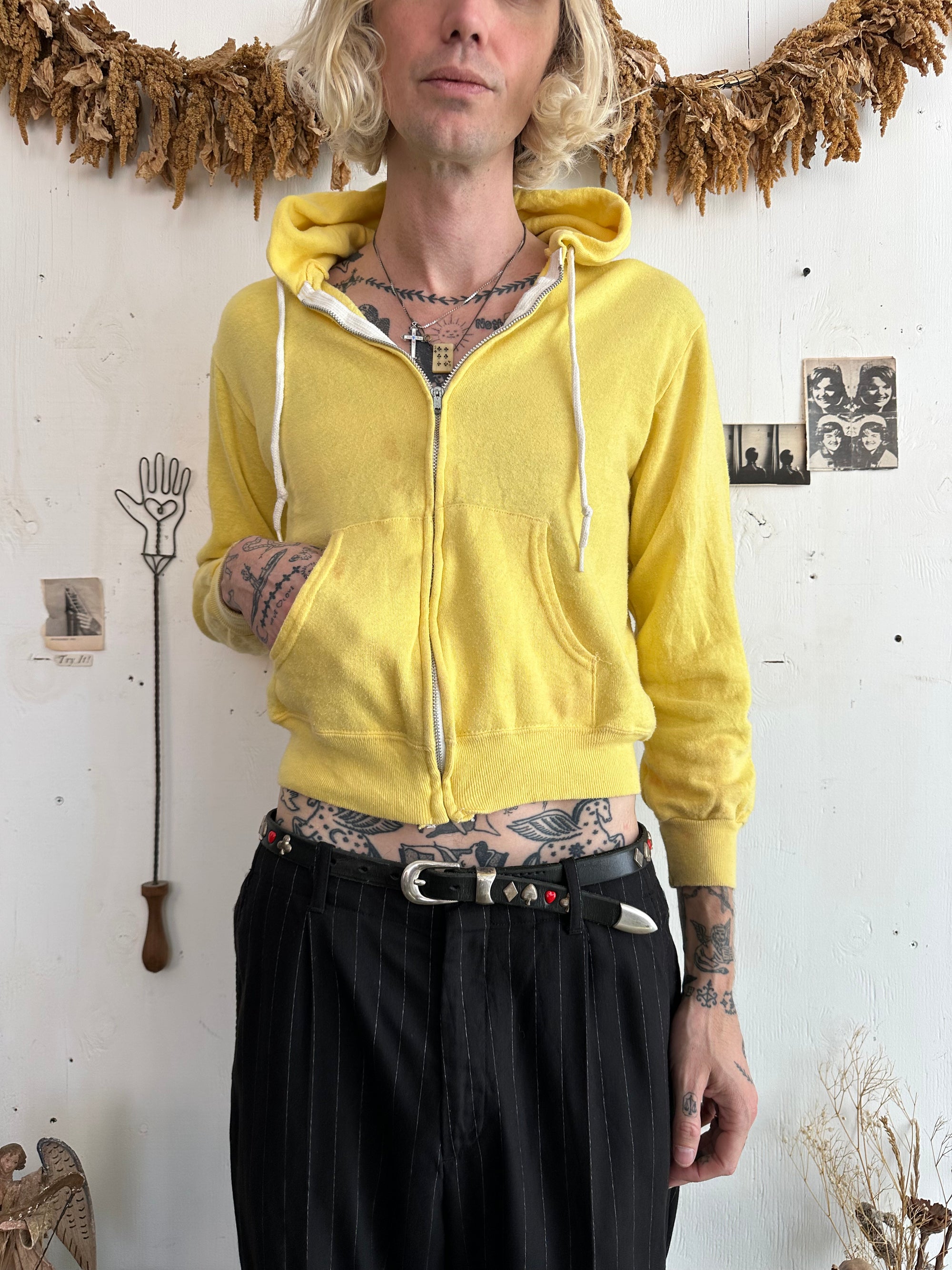 1970s Yellow Zip Up