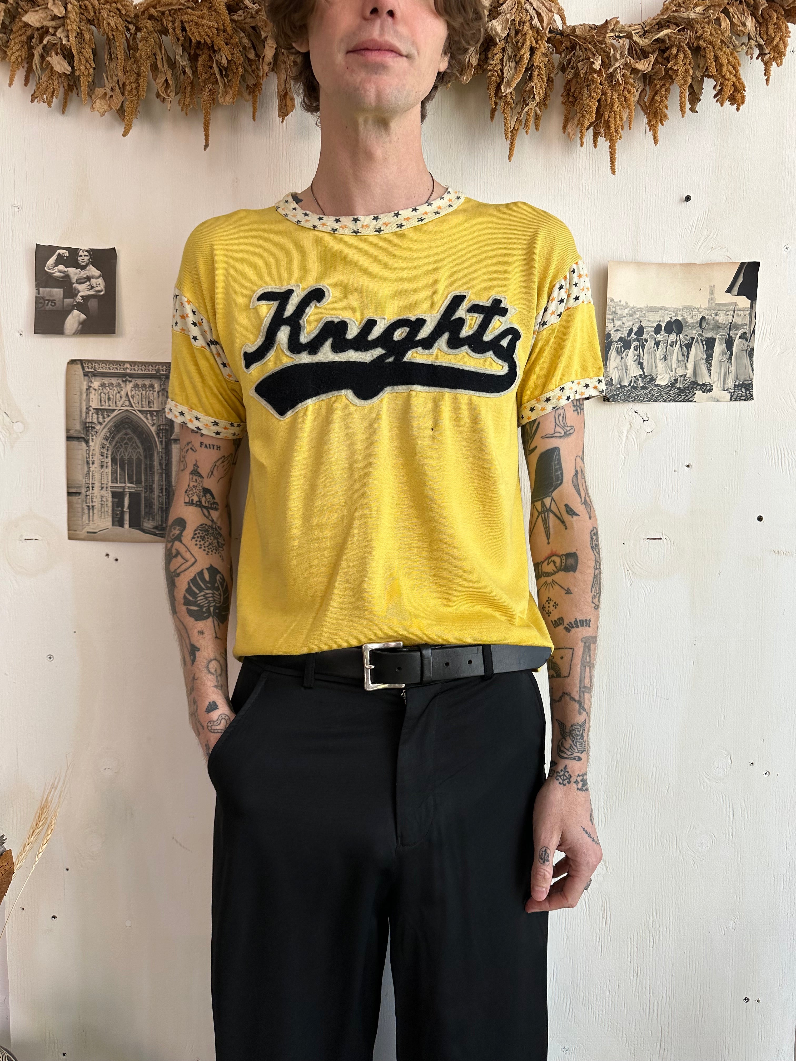 1950s Knights Star Detail Ringer (Boxy S/M)