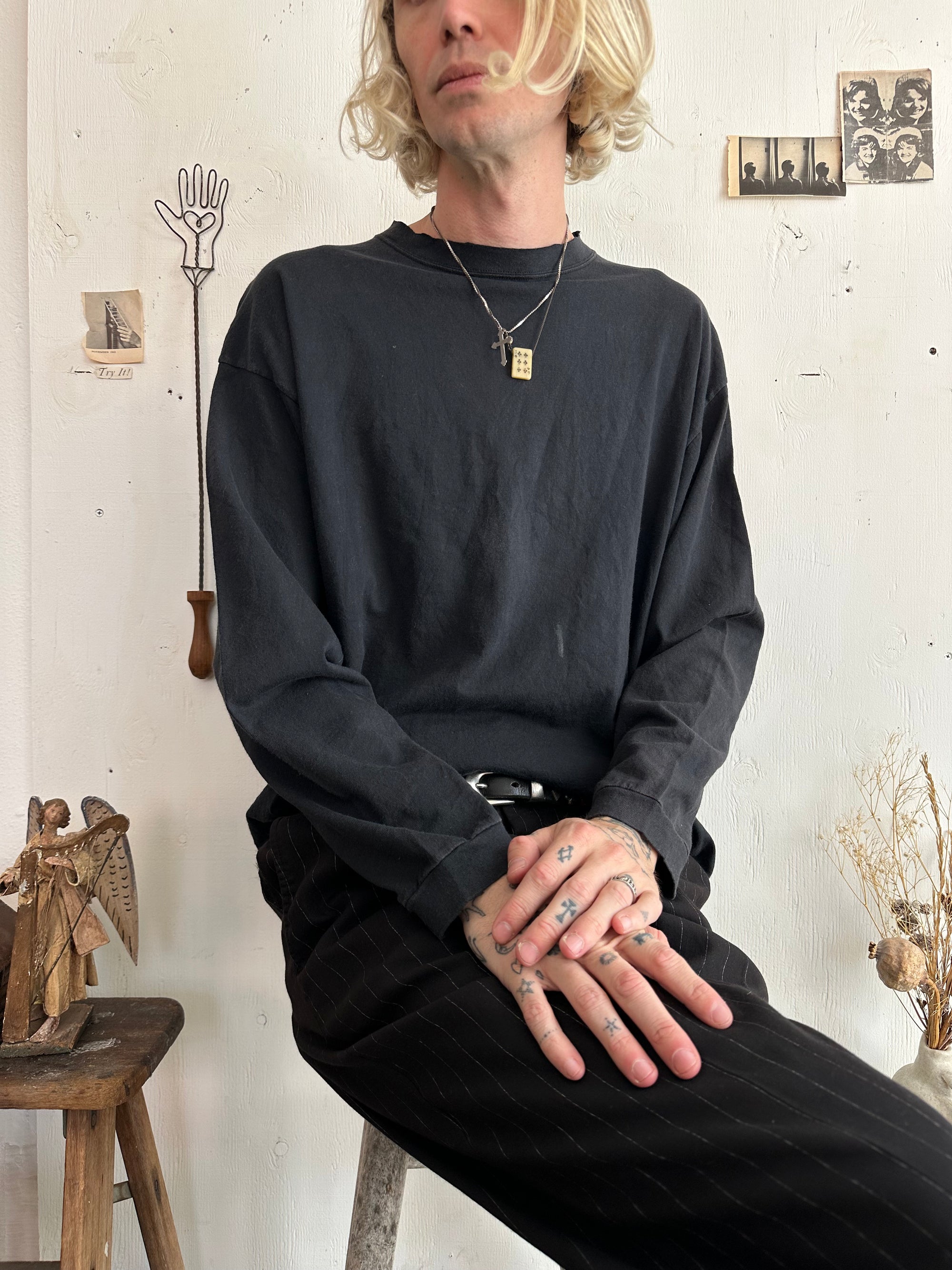 1990s Black Long Sleeve