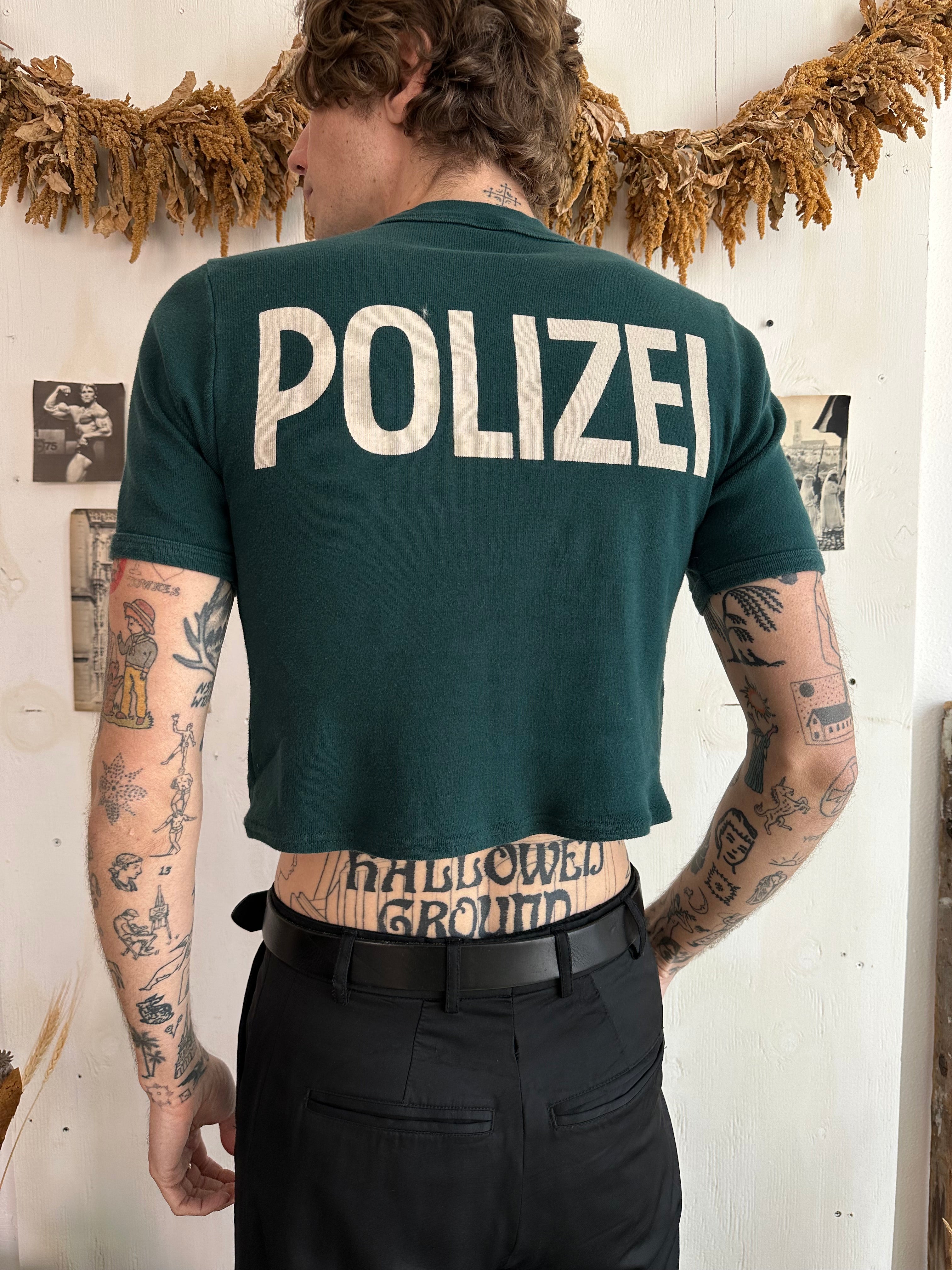 1980s Polizei T-Shirt (Cropped S)