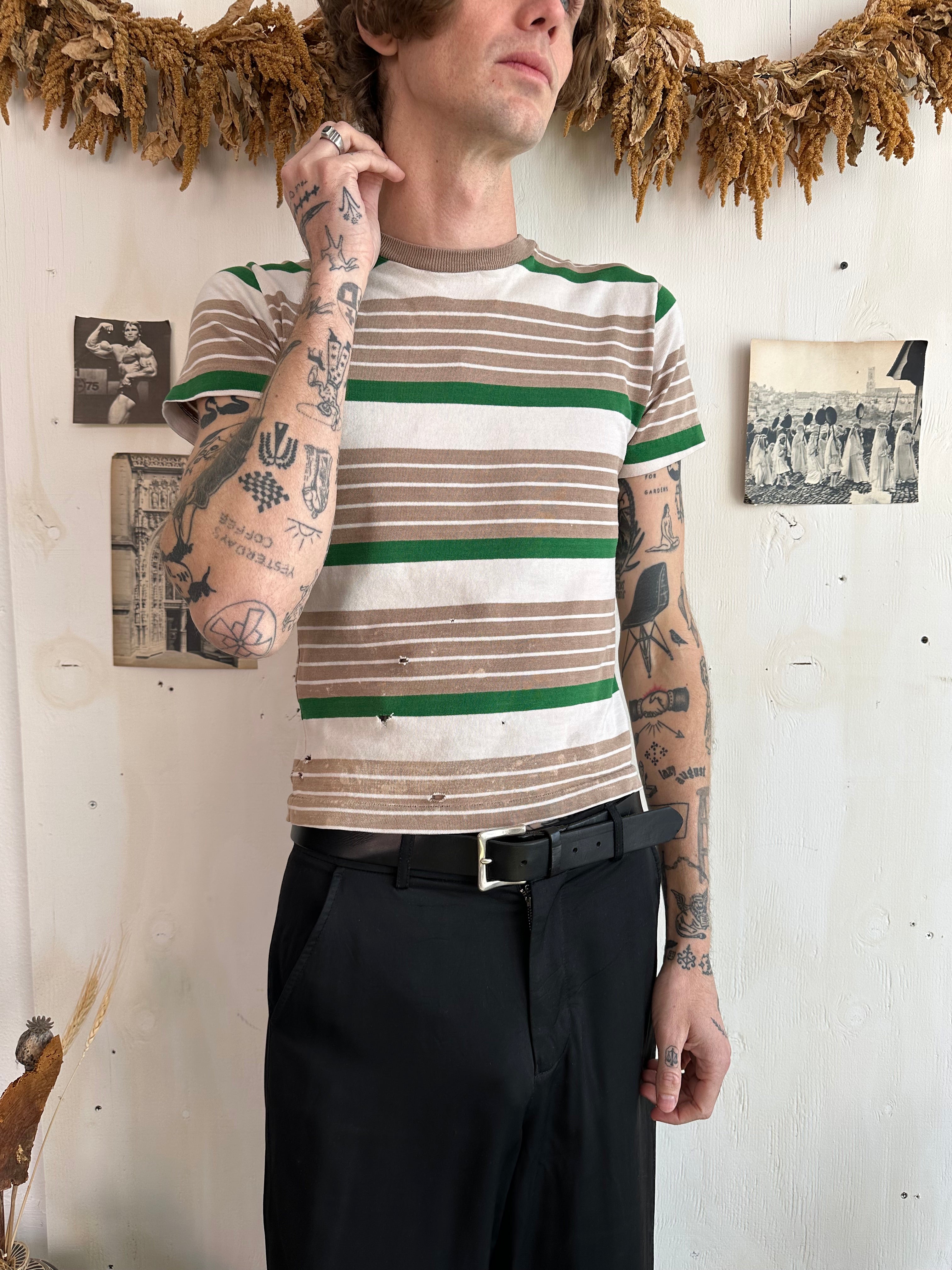1960s Well-Worn Jantzen Striped T-Shirt (XS/S)