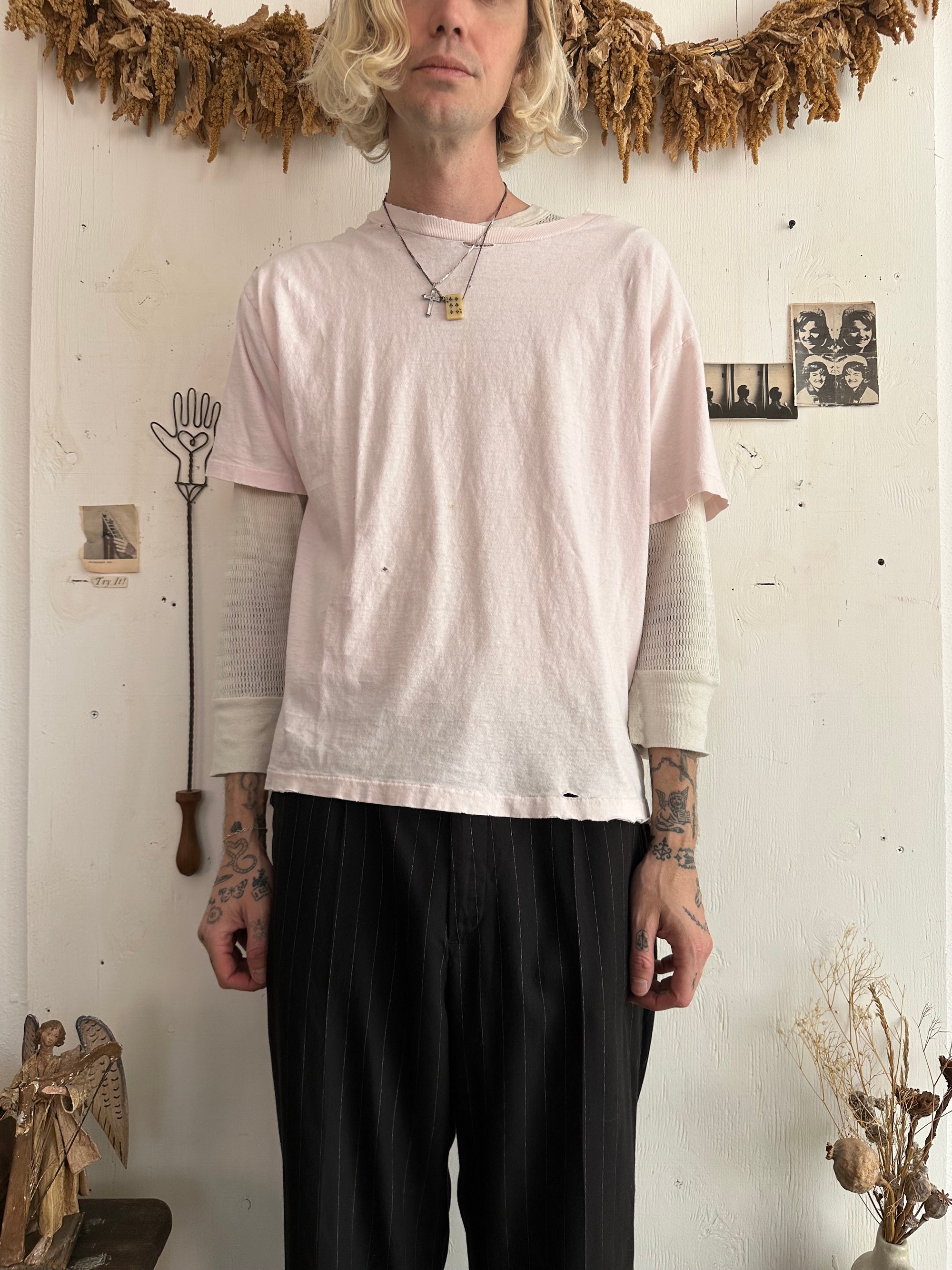 1990s Boxy Faded Pink Tee