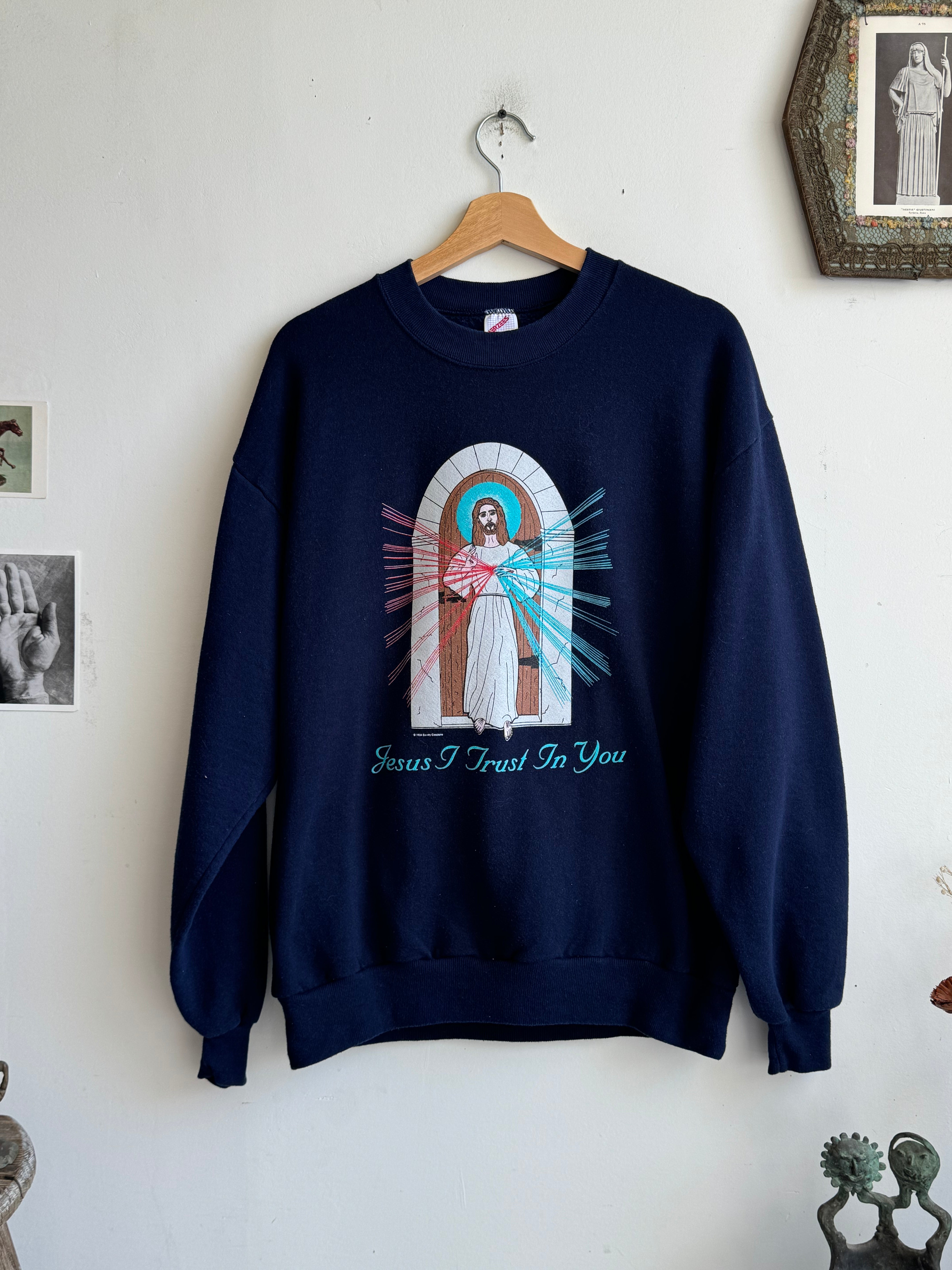 1990s Jesus I Trust In You Sweatshirt (L/XL)